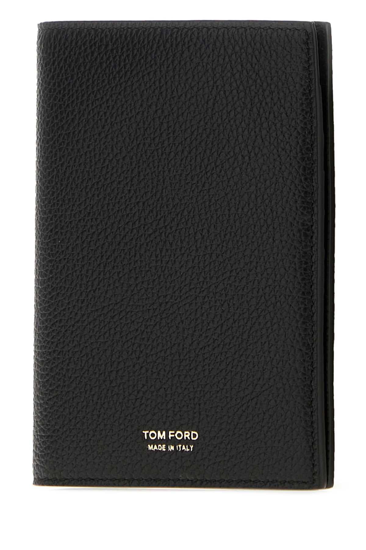 Black leather passport holder - мініатюра 2