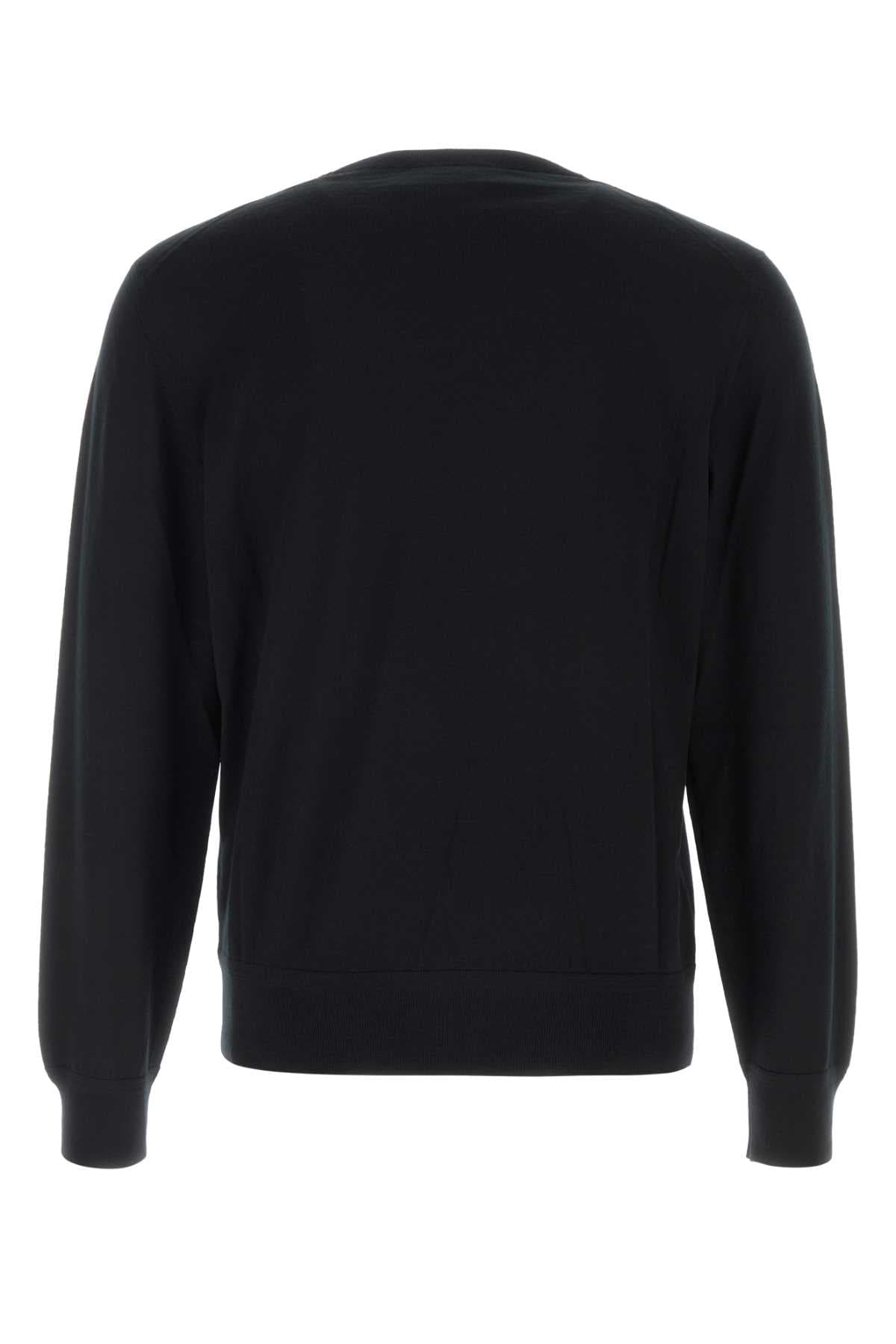 Black wool sweater - мініатюра 2