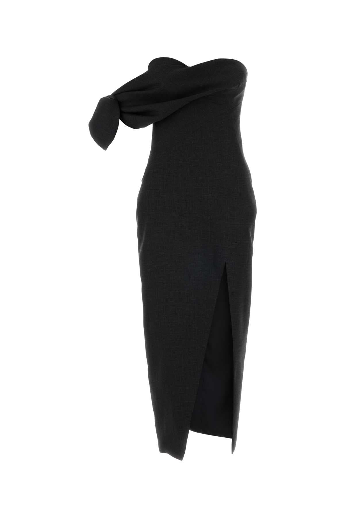 Slate wool dress