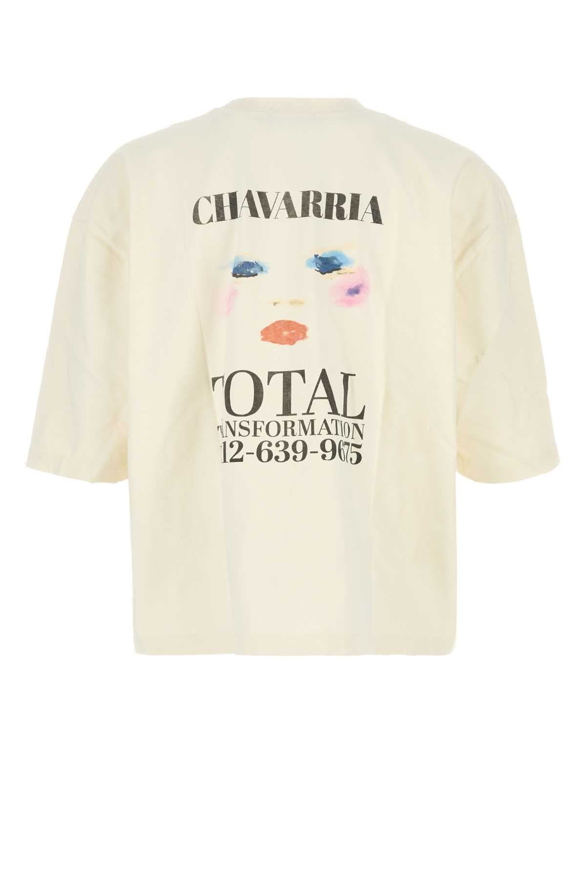 Ivory cotton oversize Total Transformation t-shirt - мініатюра 2
