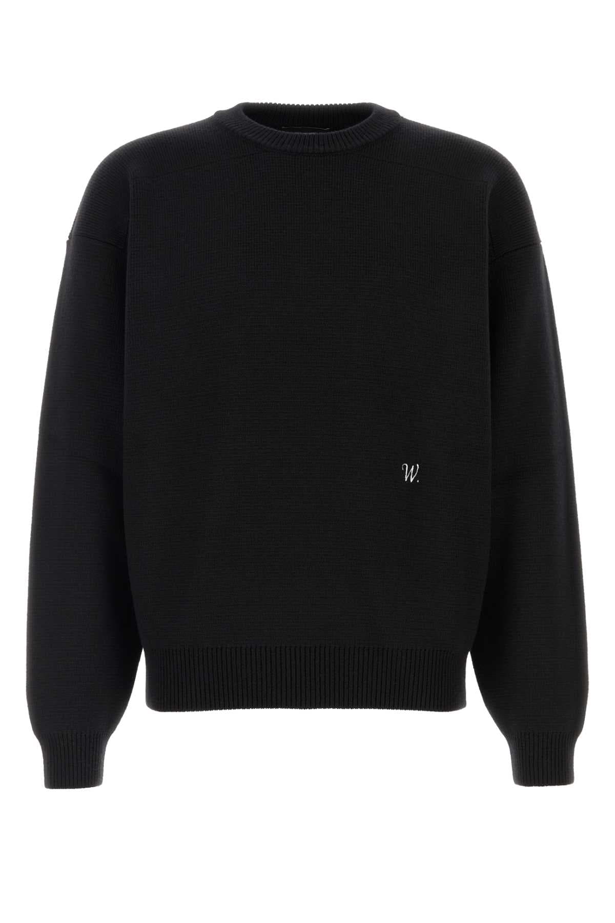 Black wool sweater