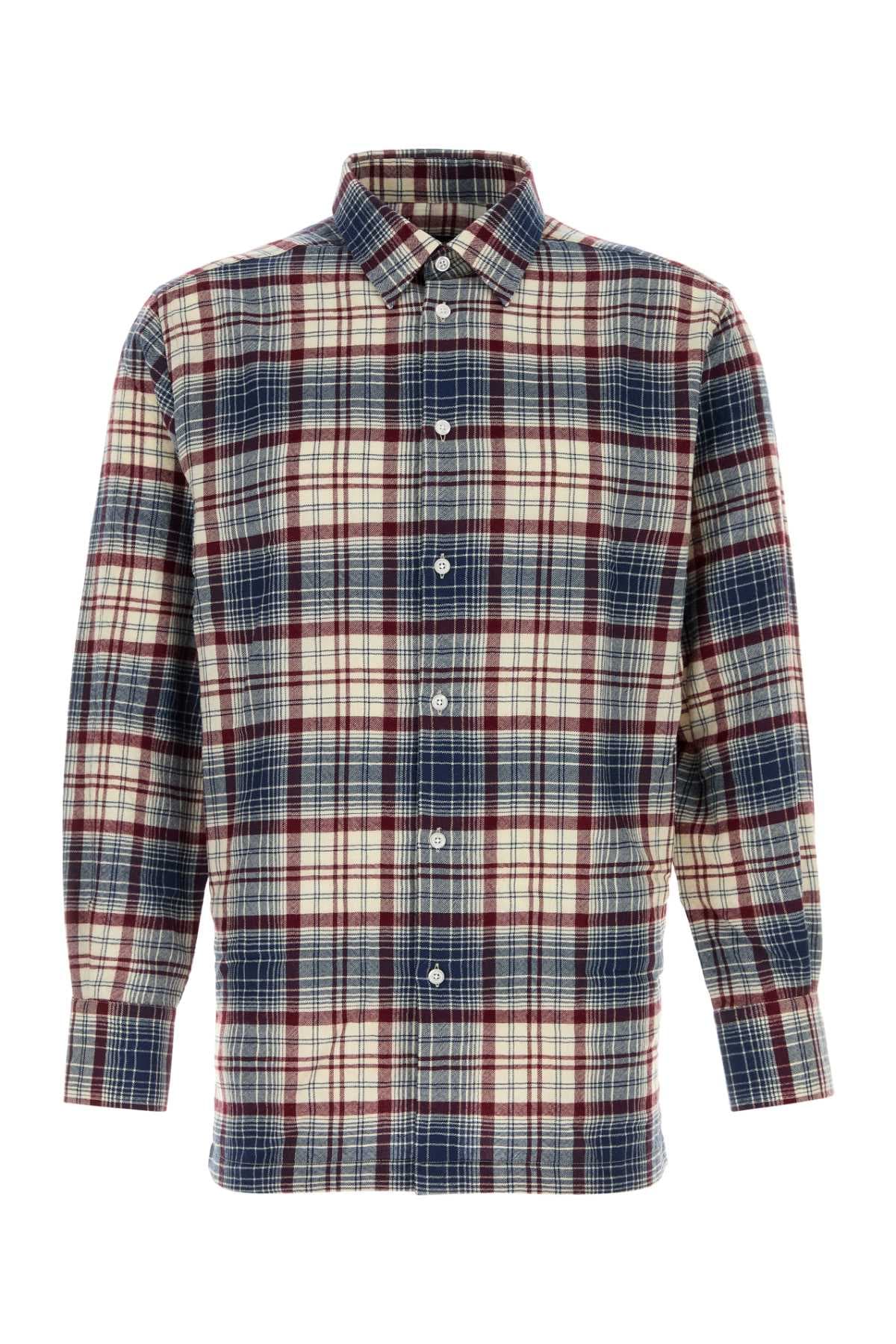 Embroidered flannel shirt