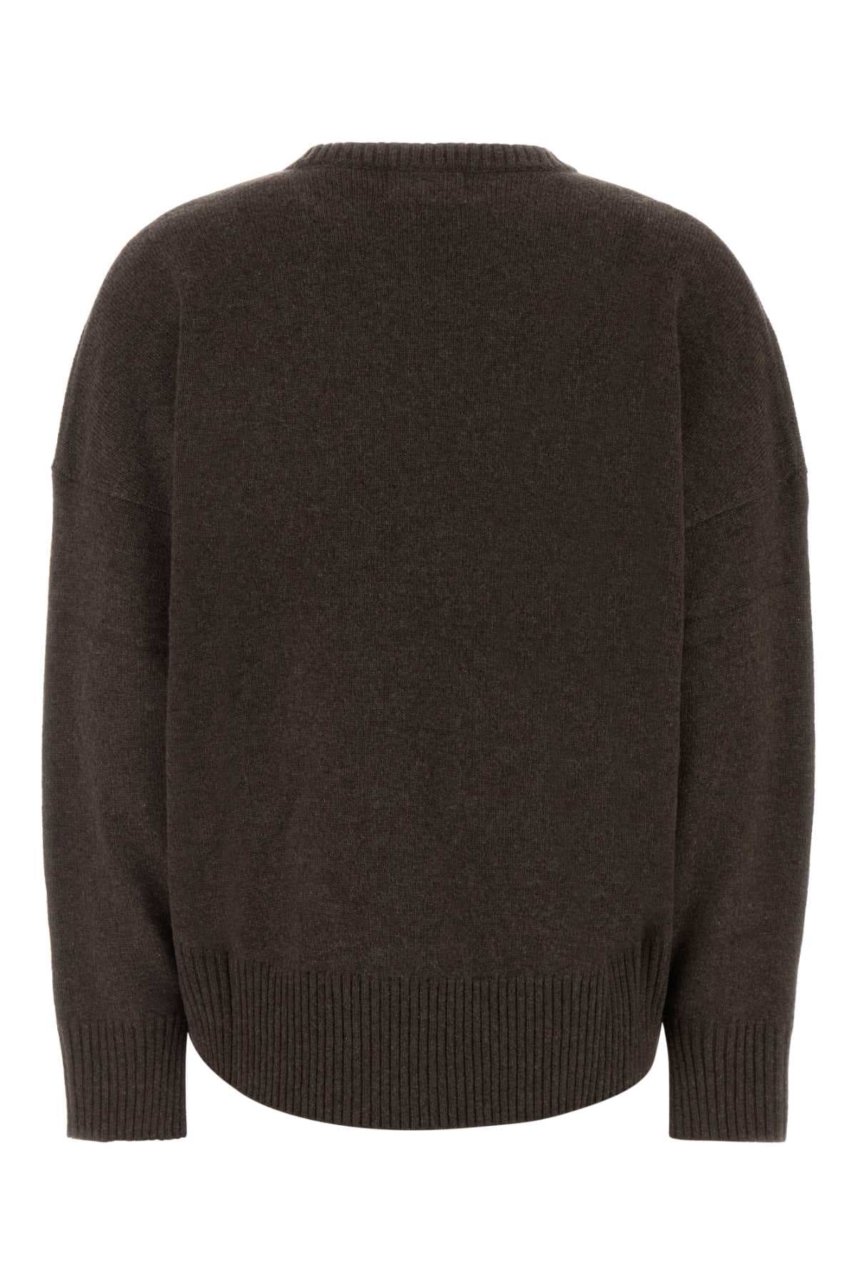 Chocolate cashmere oversize Anton sweater - мініатюра 2