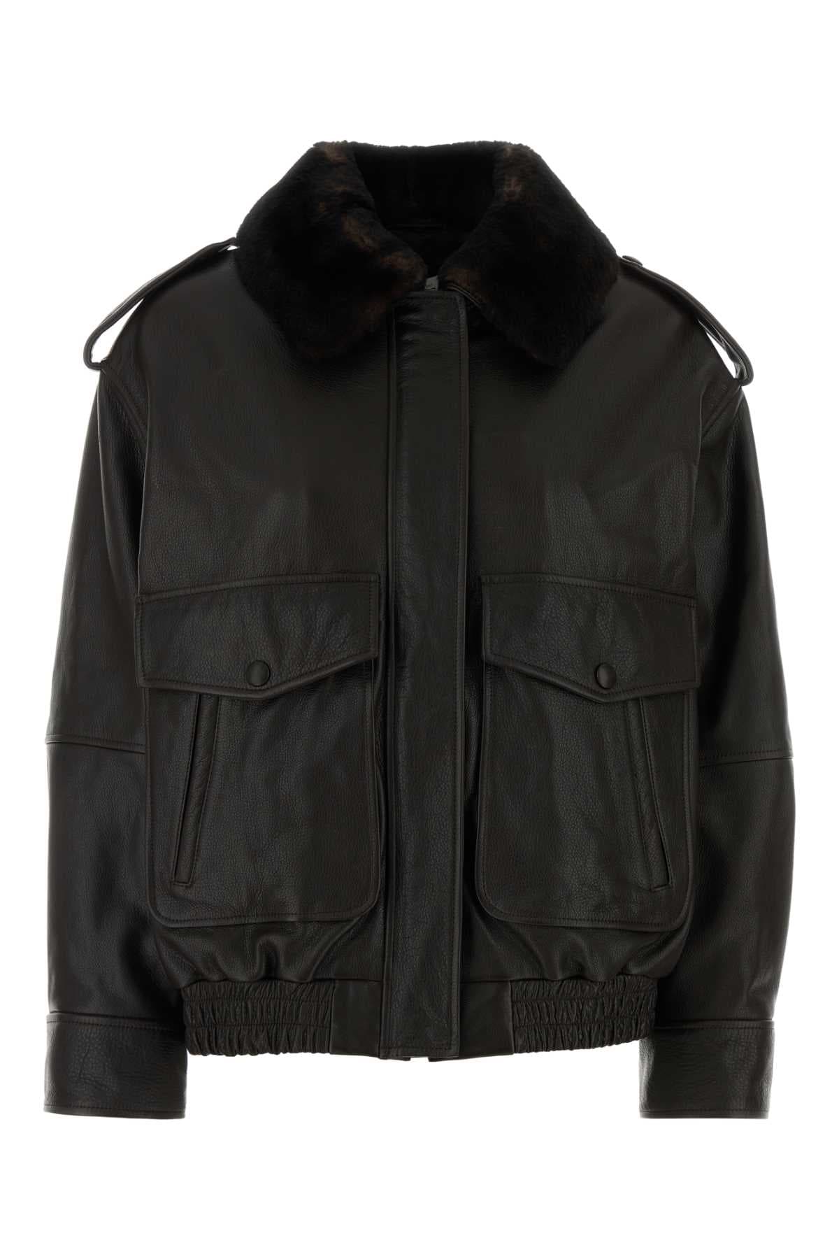 Dark brown leather Russo jacket
