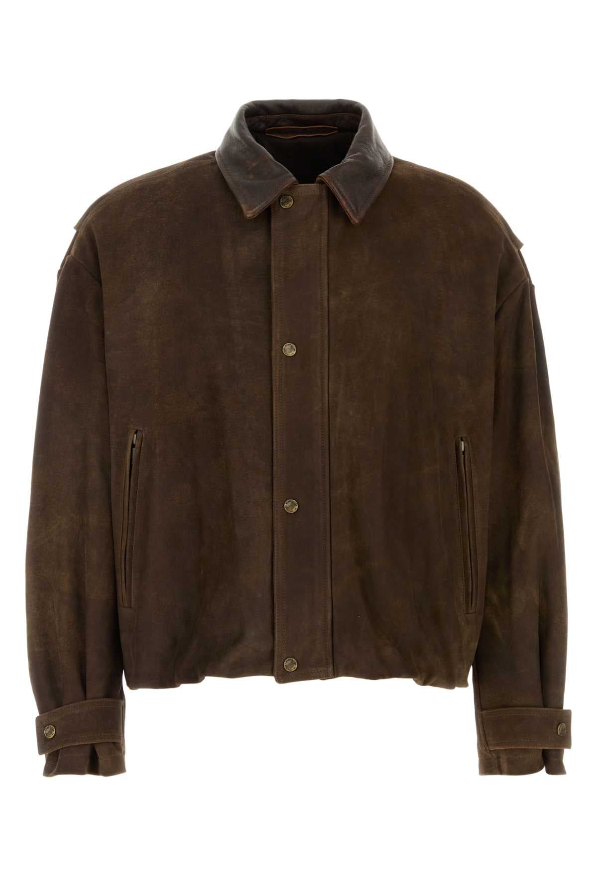 Brown suede jacket