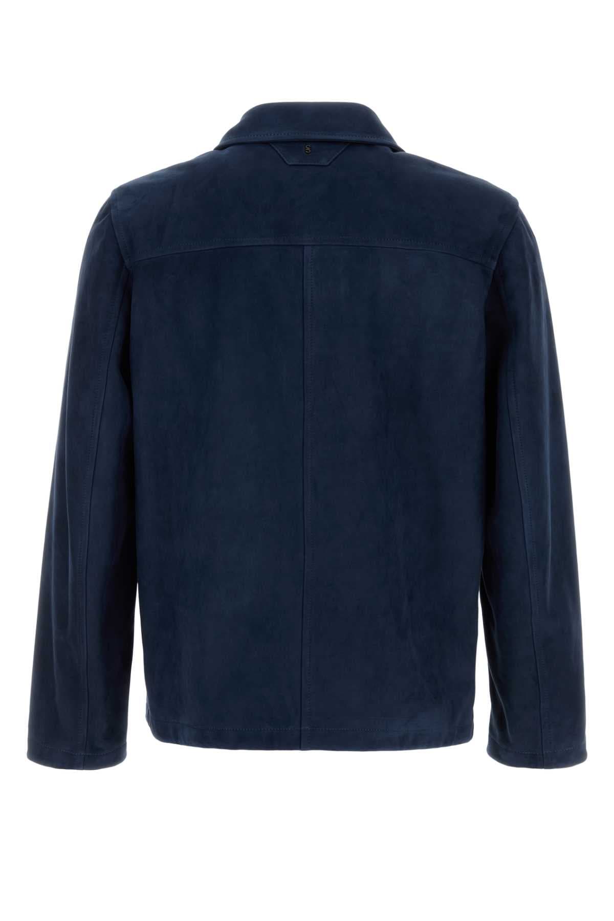 Blue suede jacket - мініатюра 2