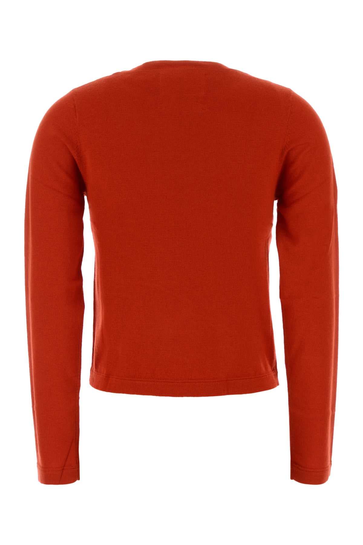 Red cotton blend n°451 sweater - мініатюра 2