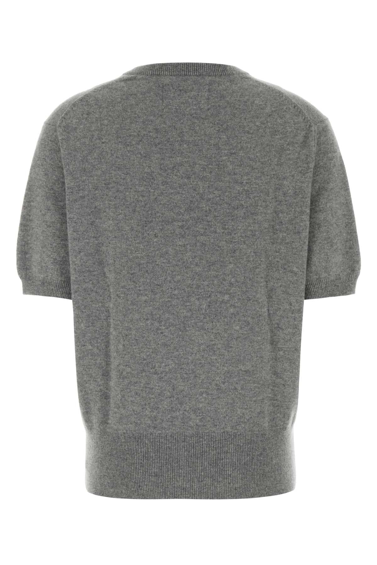Grey stretch cashmere blend n°490 sweater - мініатюра 2
