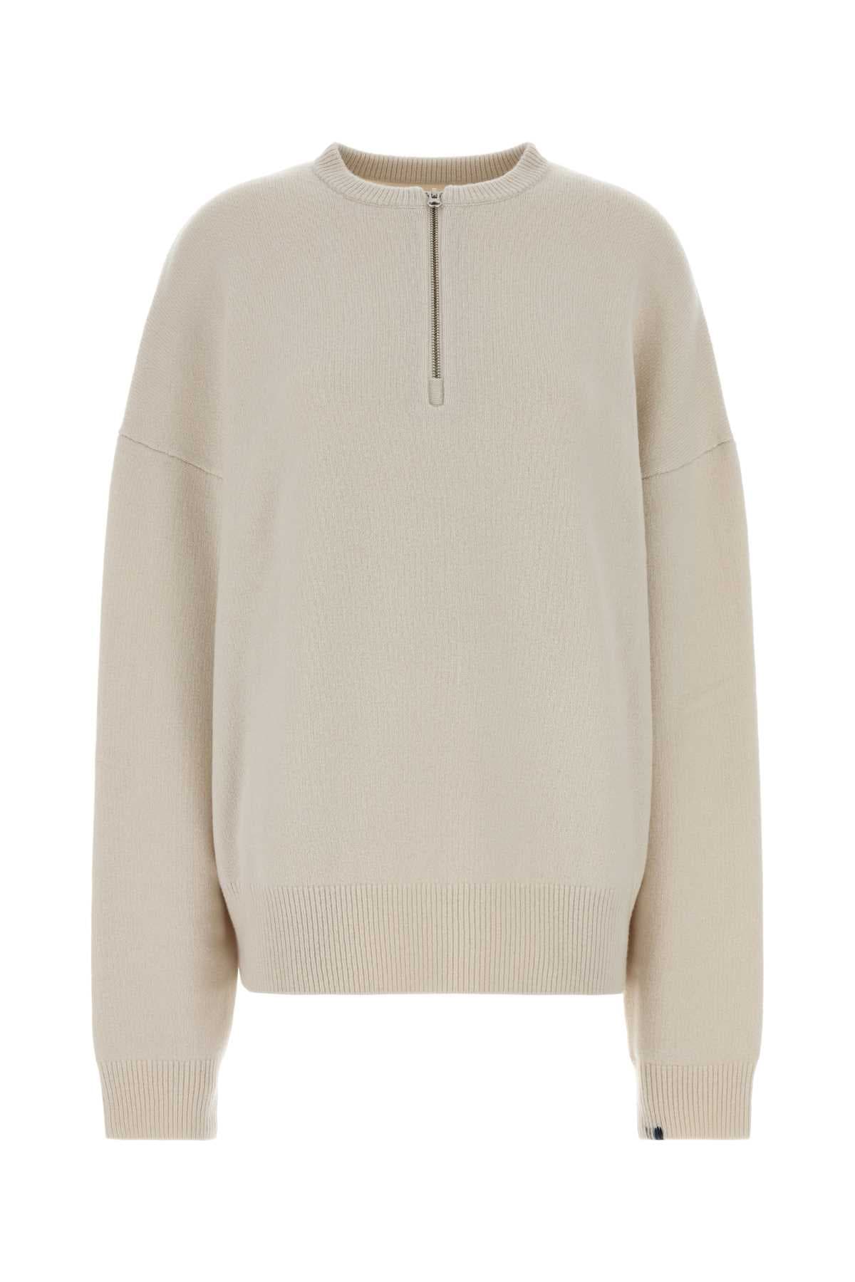 Ivory stretch cashmere blend n°496 oversize sweater