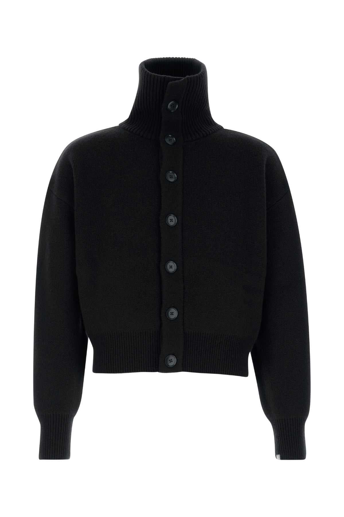 Black cashmere n°377 cardigan