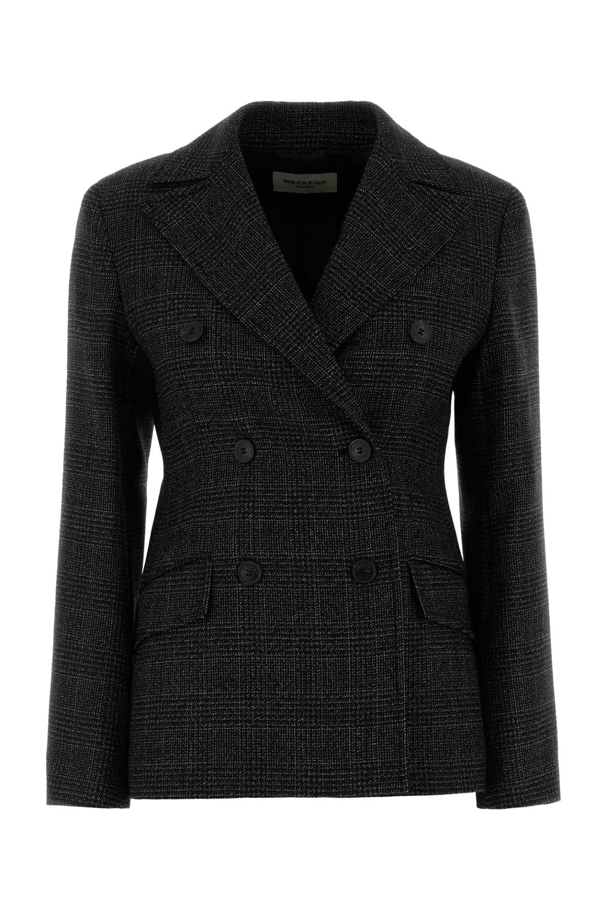 Embroidered wool Occhio blazer