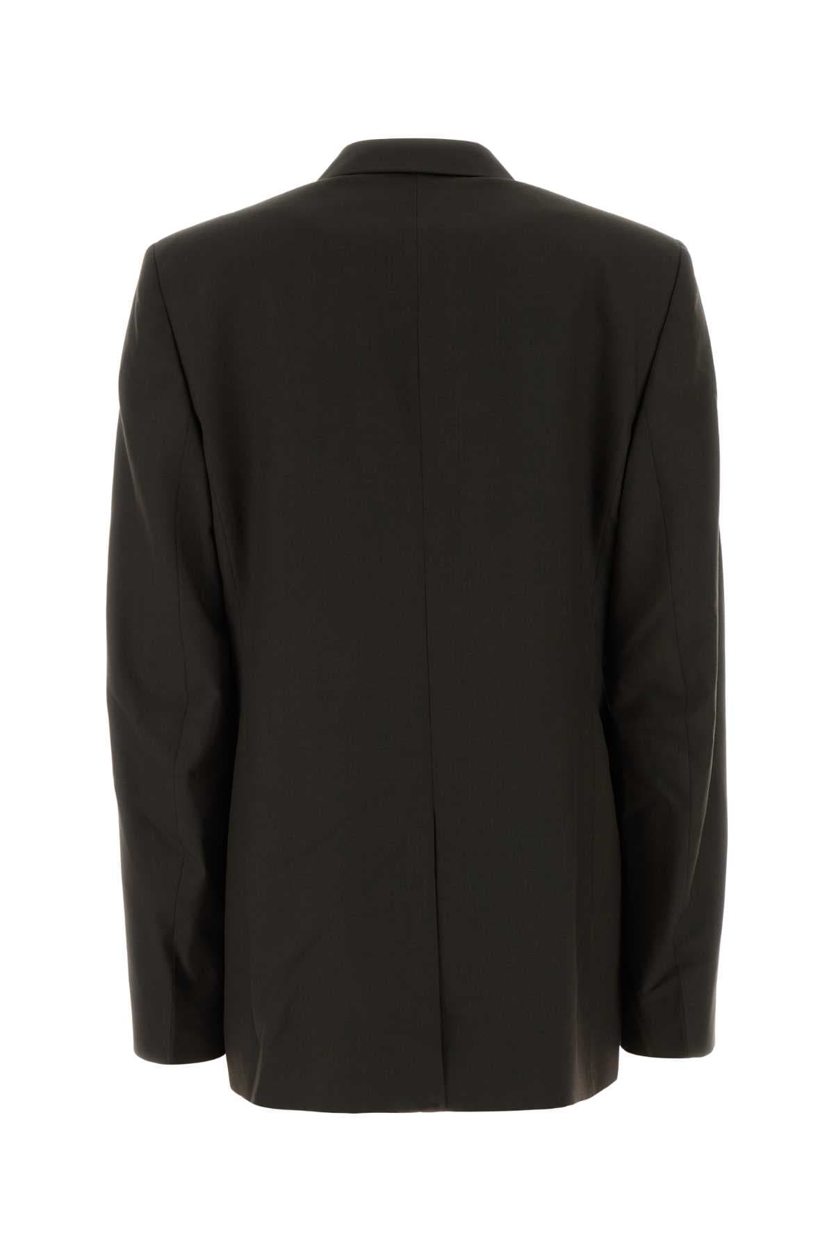 Dark brown twill blazer - мініатюра 2