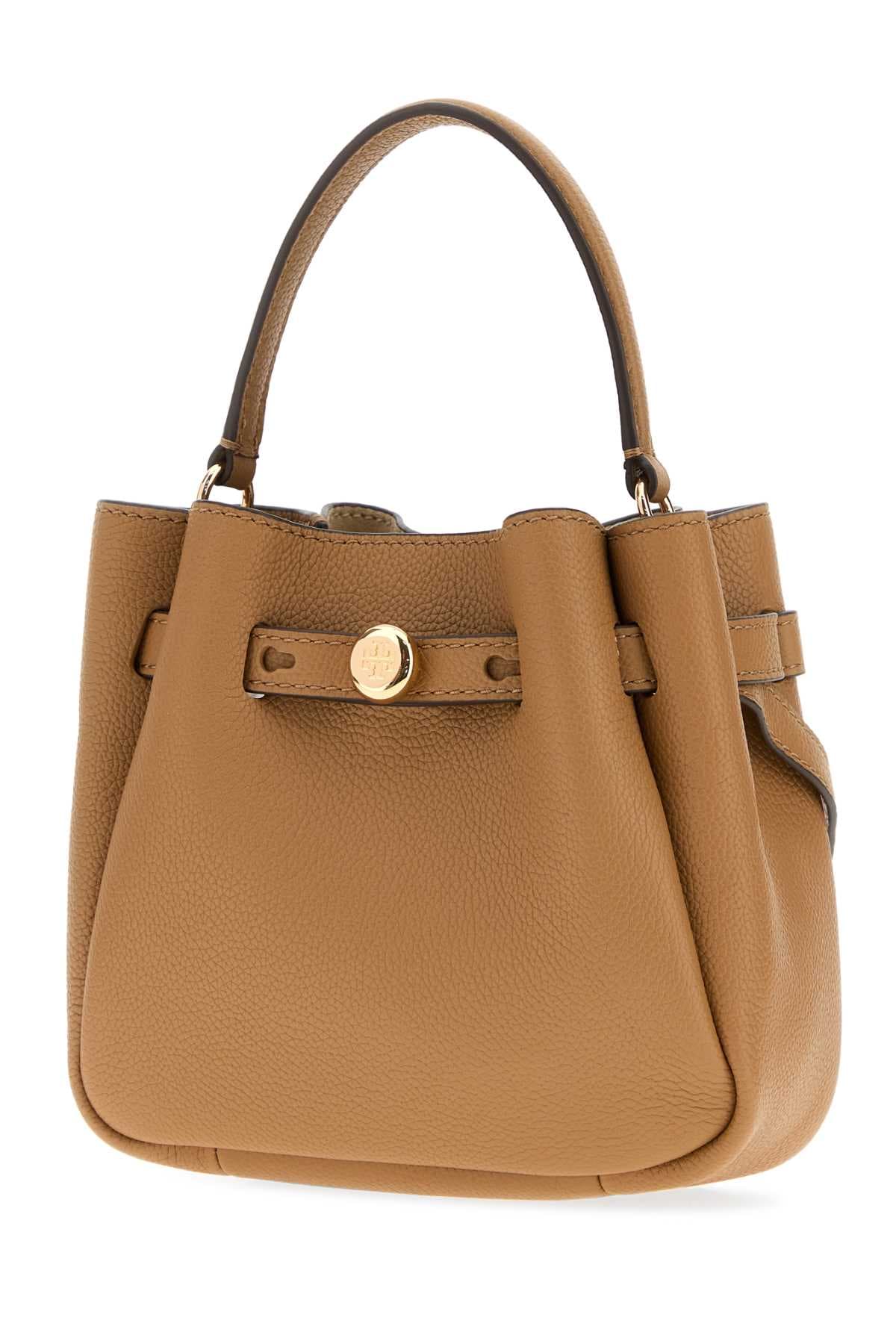 Camel leather mini Romy bucket bag - мініатюра 2