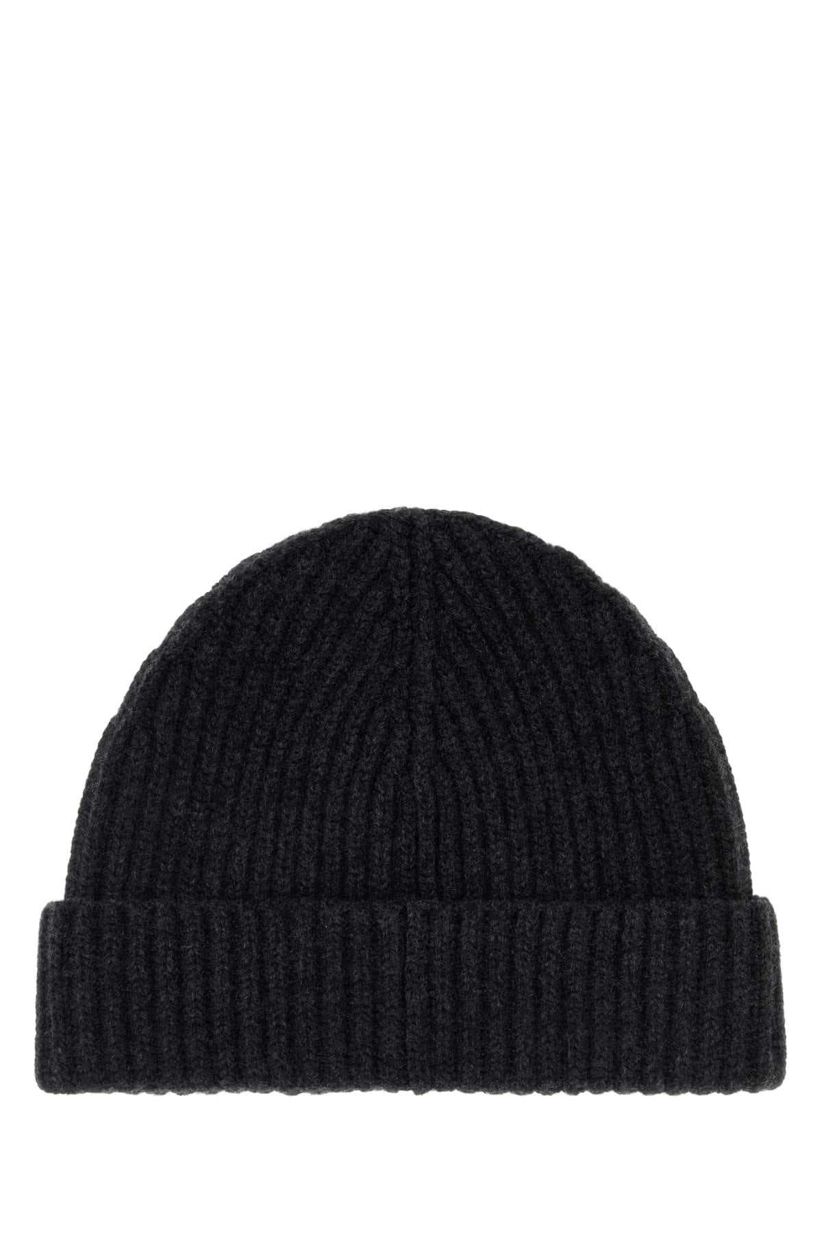 Black cashmere beanie hat - мініатюра 2