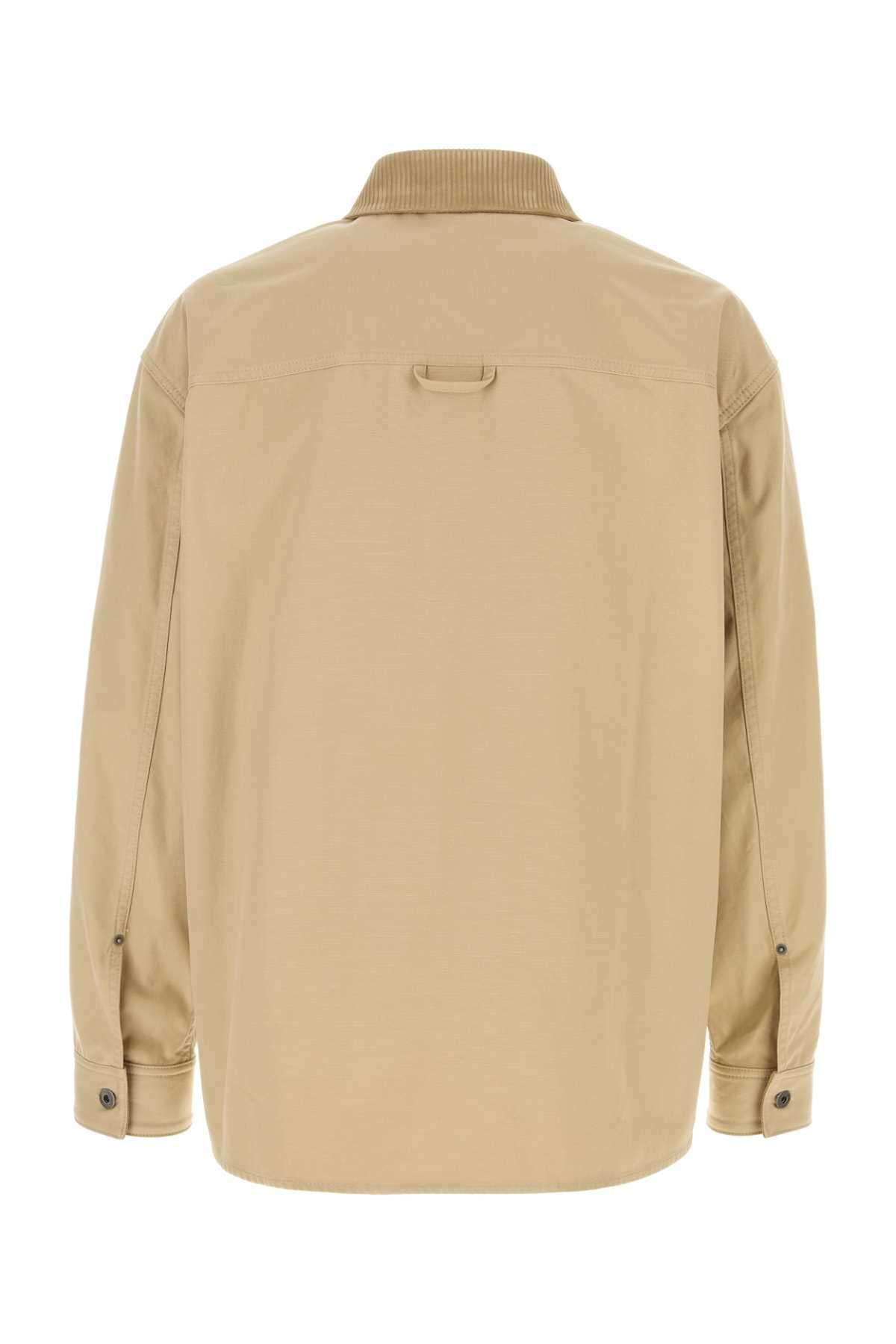 Beige cotton shirt - мініатюра 2