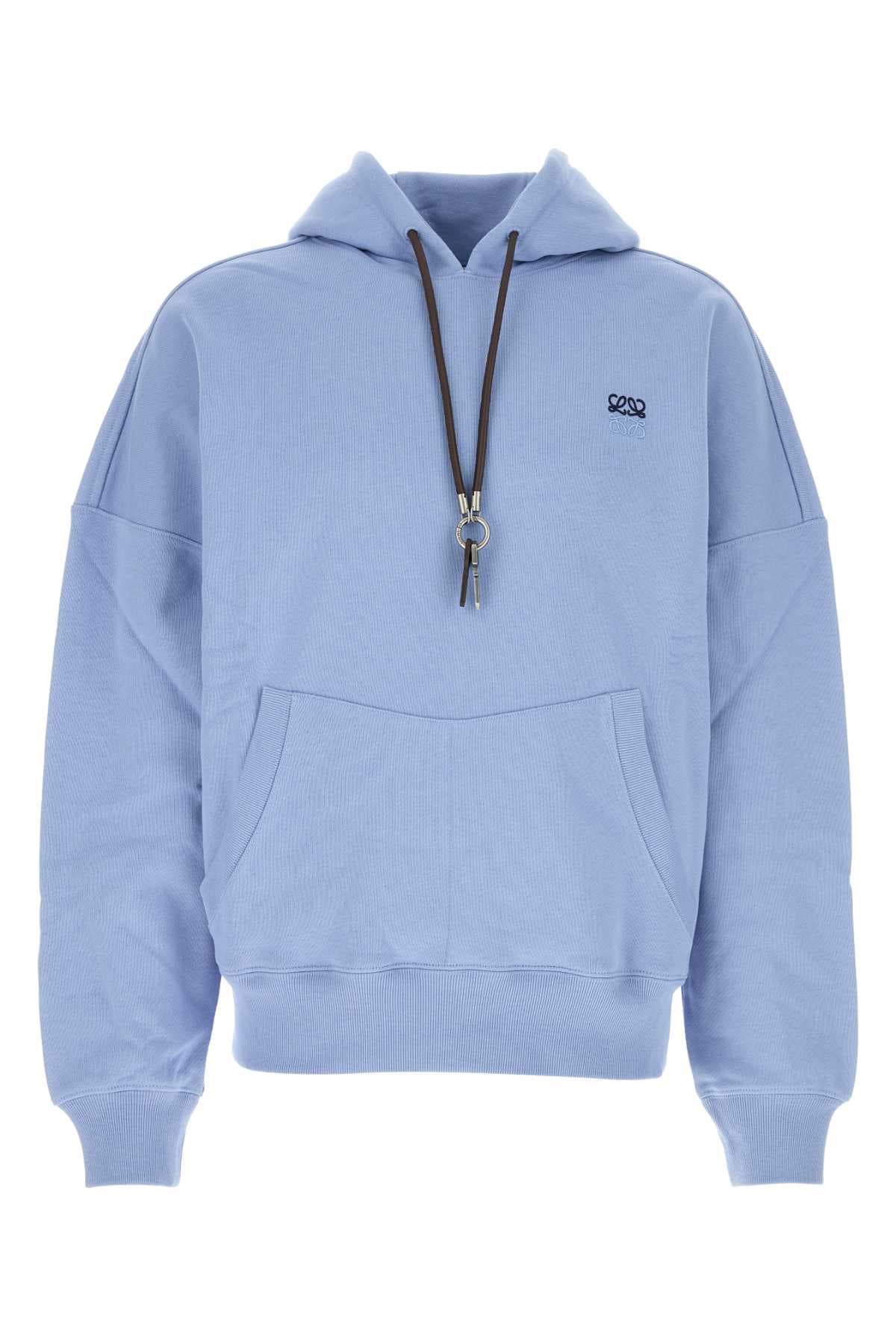 Light-blue cotton sweatshirt