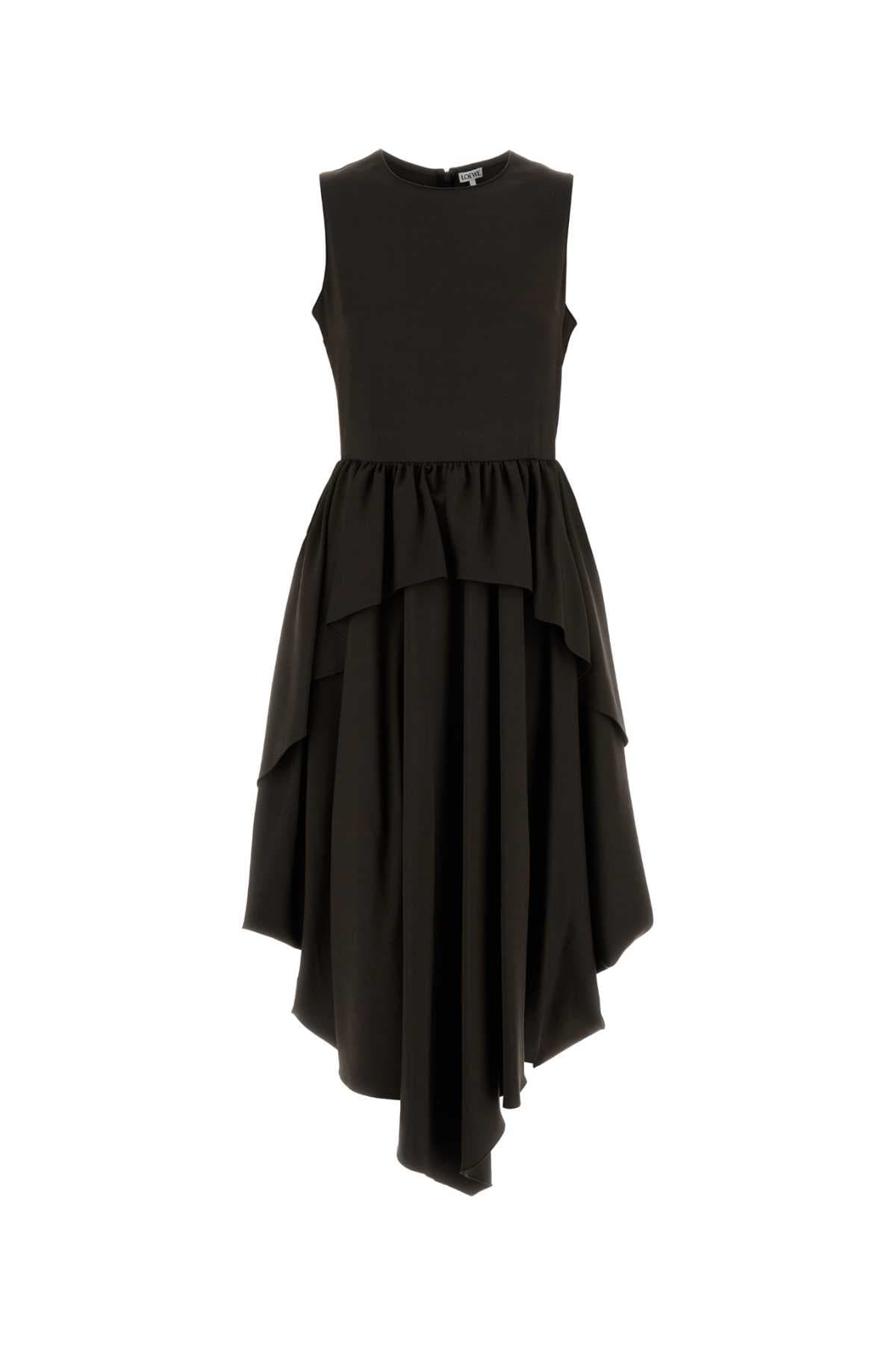 Brown viscose blend dress