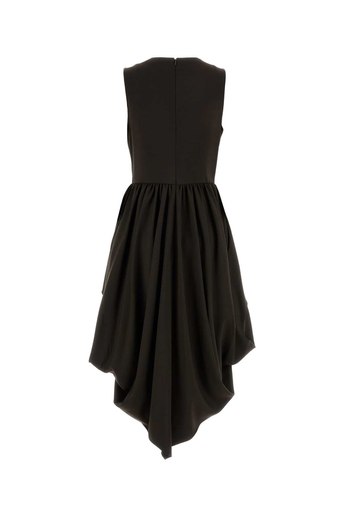 Brown viscose blend dress - мініатюра 2