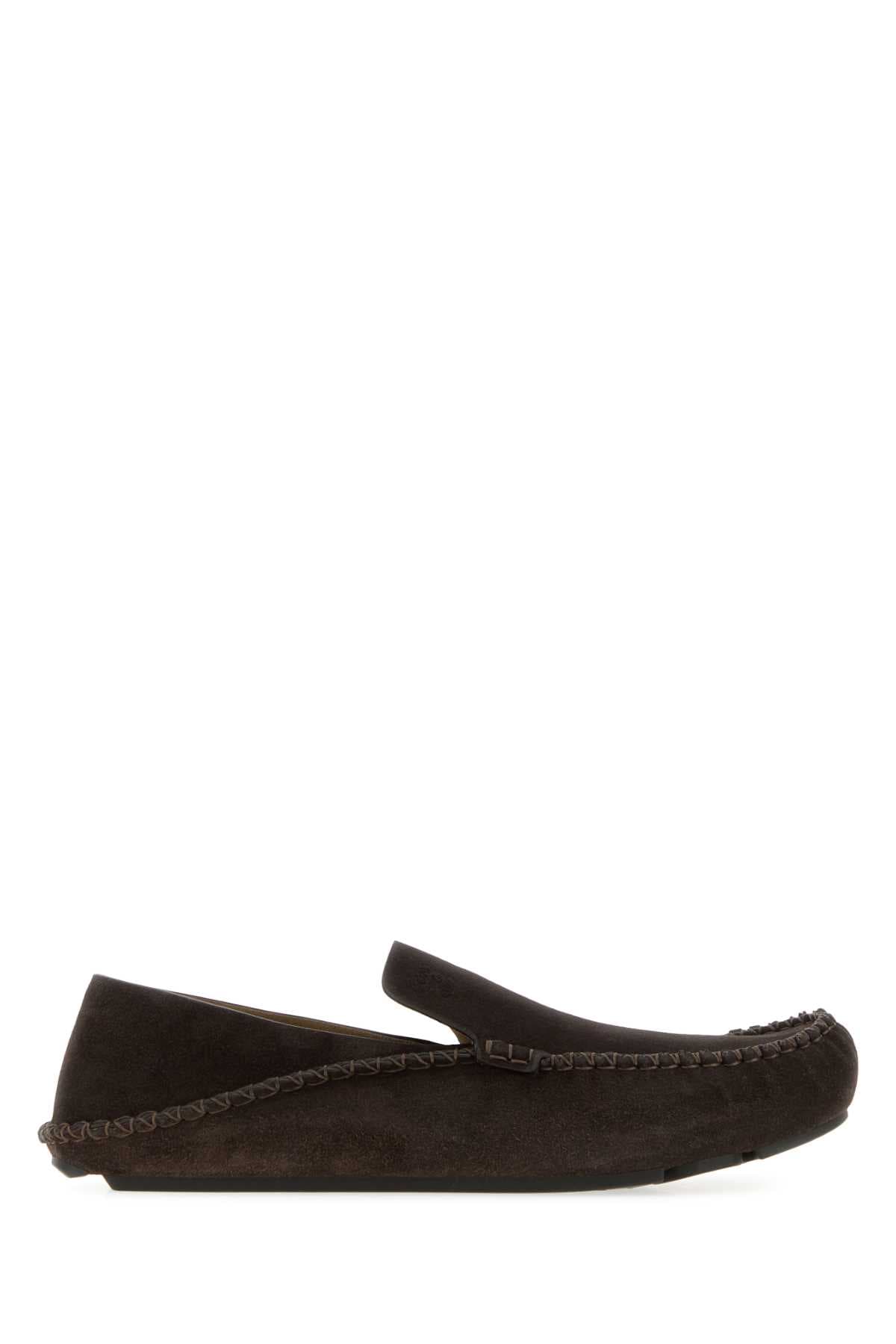 Dark brown suede Rambla loafers