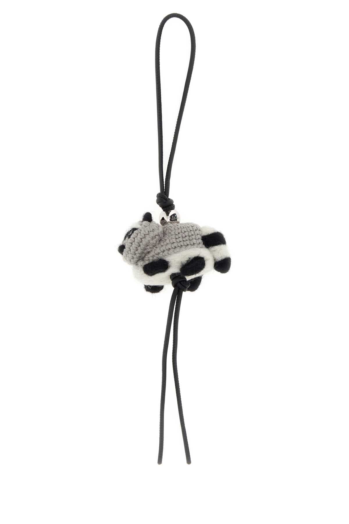 Multicolor fabric Raccoon charm - мініатюра 2