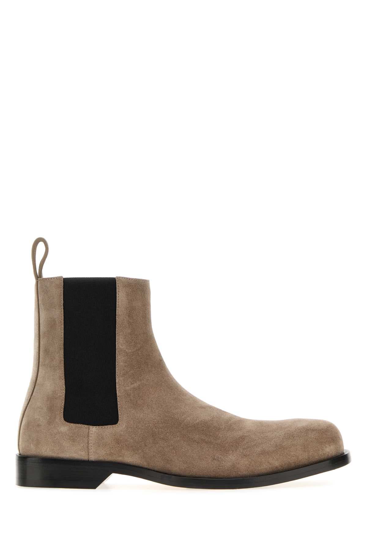 Dove grey suede Bobine Chelsea ankle boots
