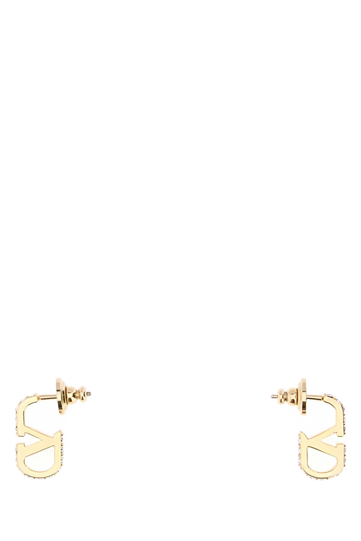 Gold metal VLogo Signature earrings