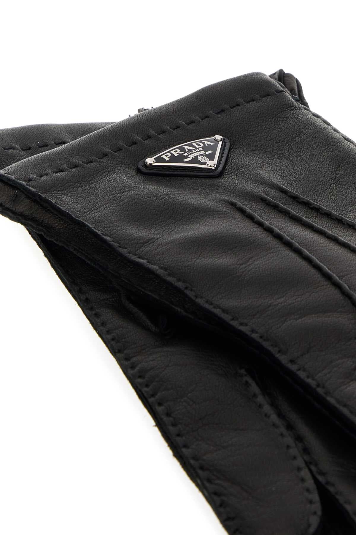Black nappa leather gloves - мініатюра 2