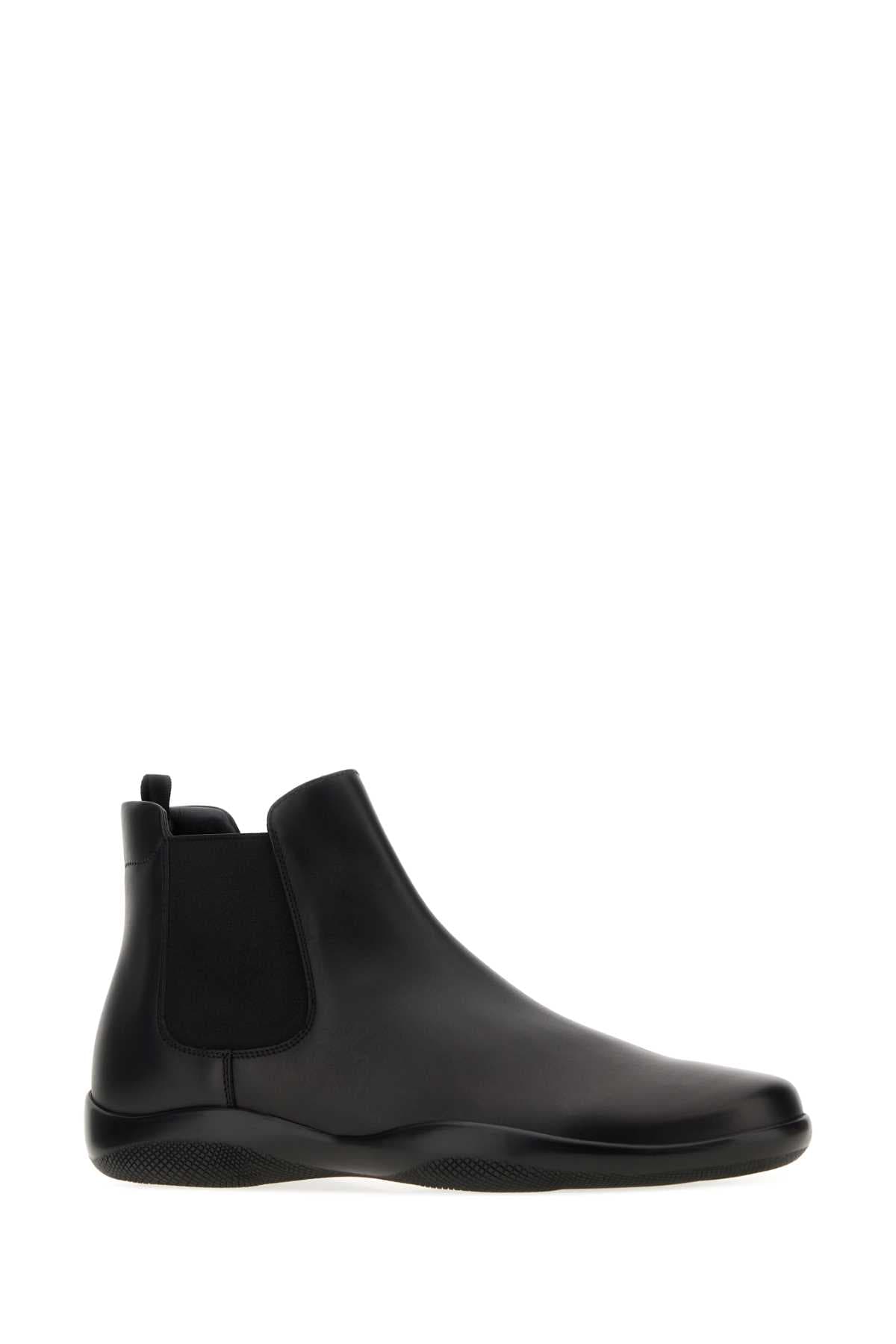 Black leather ankle boots - мініатюра 2