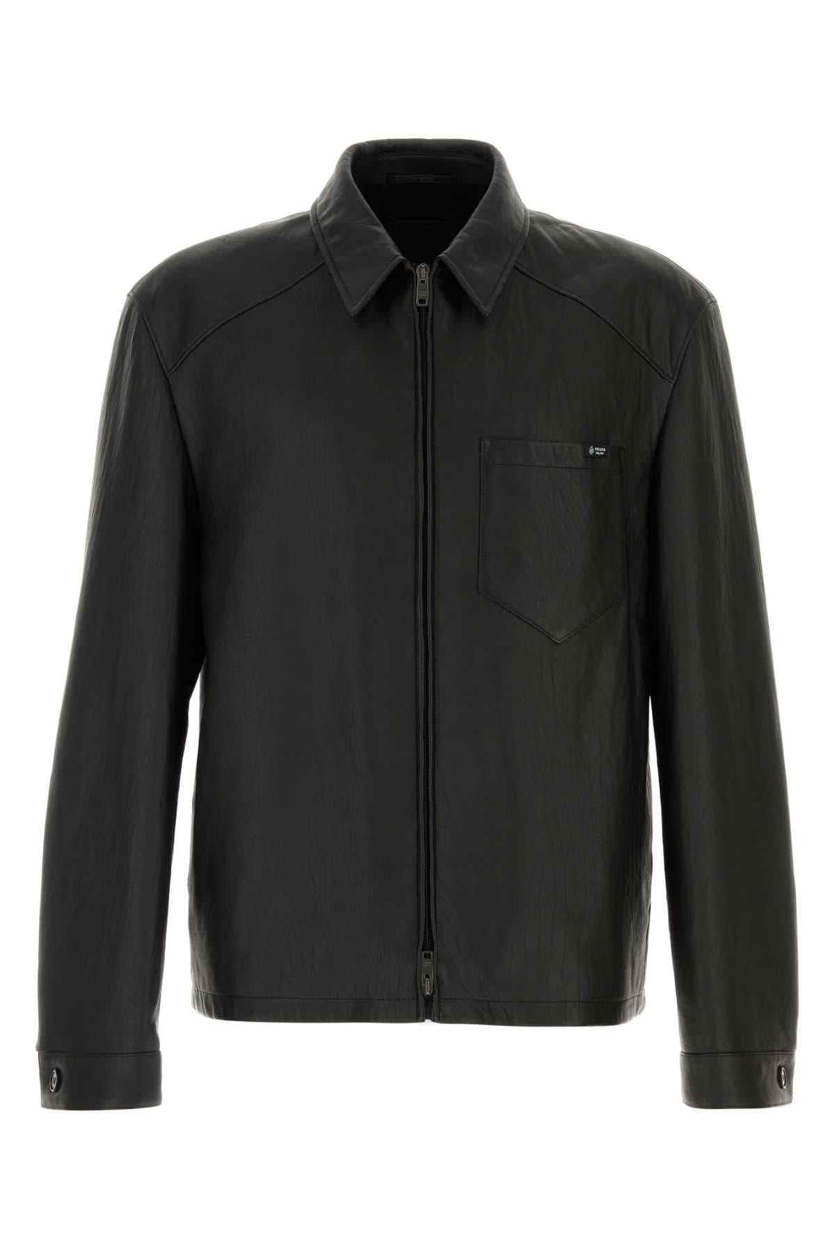 Black leather jacket