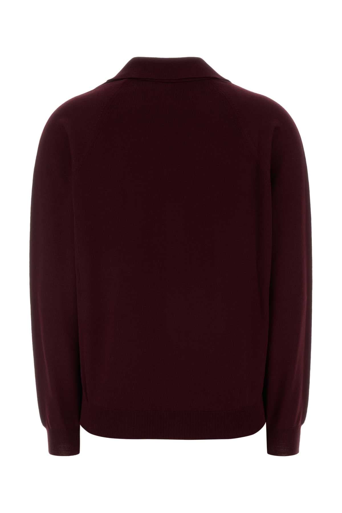 Burgundy wool cardigan - мініатюра 2