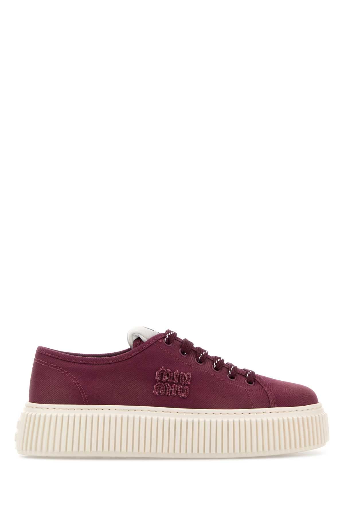 Purple canvas sneakers