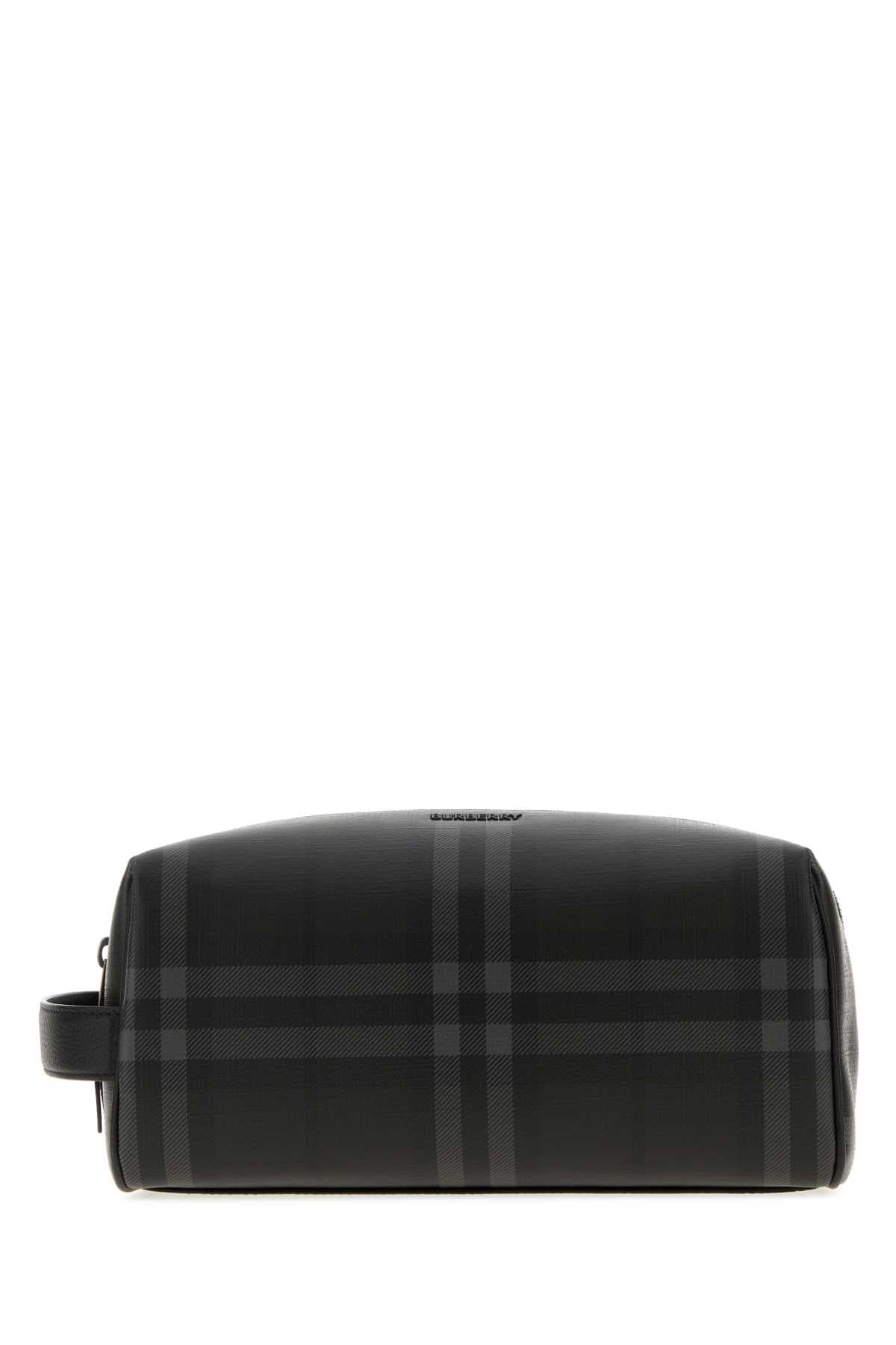 Printed canvas City Check beauty case