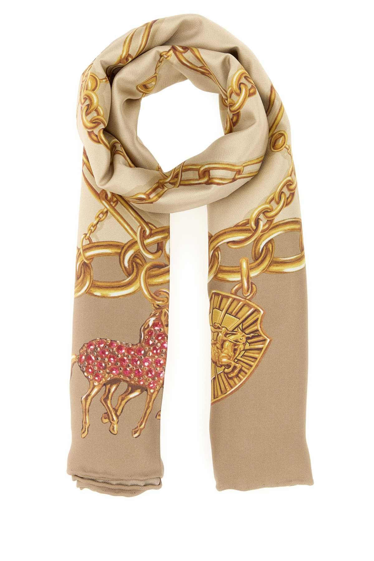 Printed silk foulard