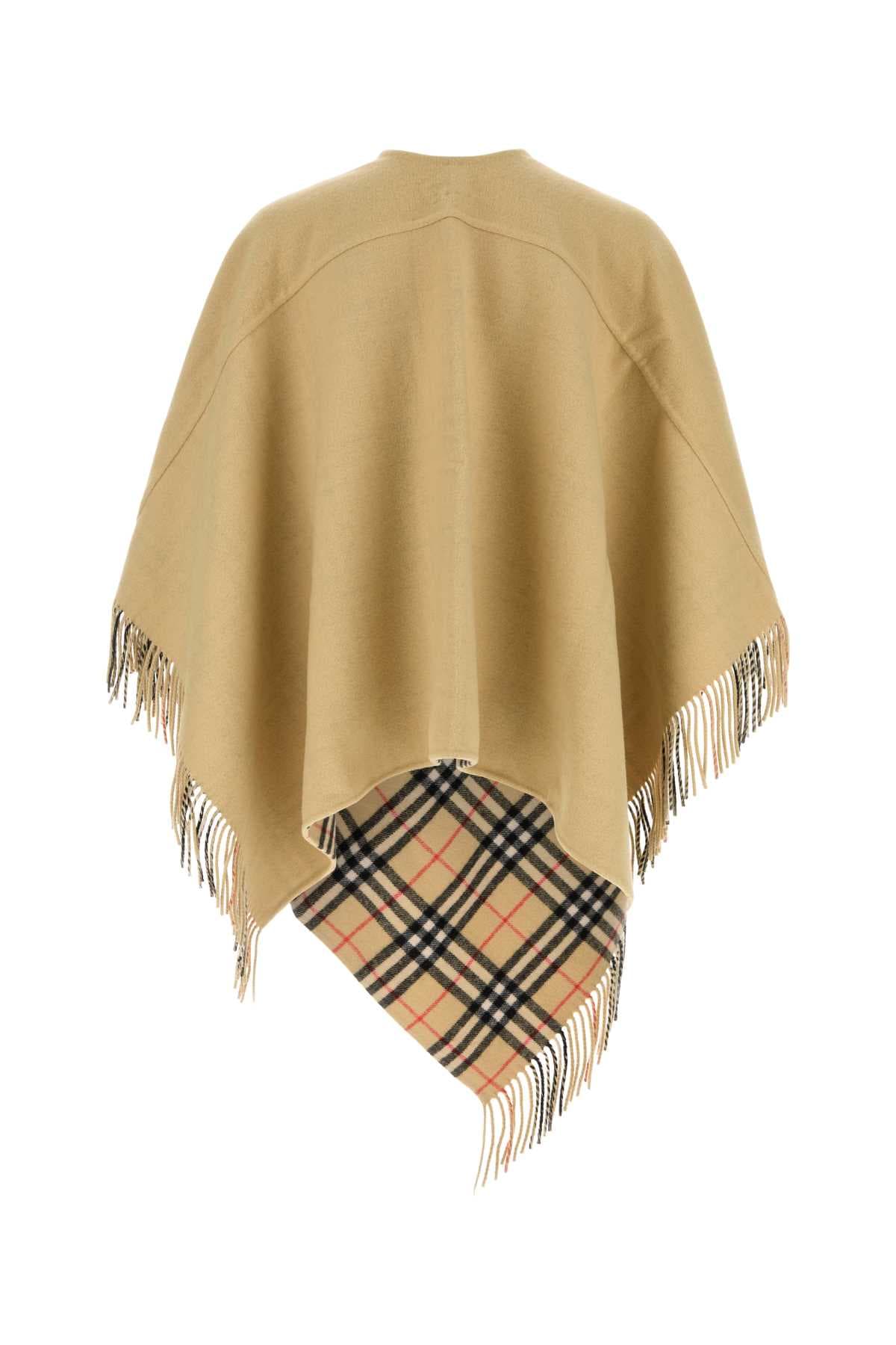 Beige wool cape - мініатюра 2