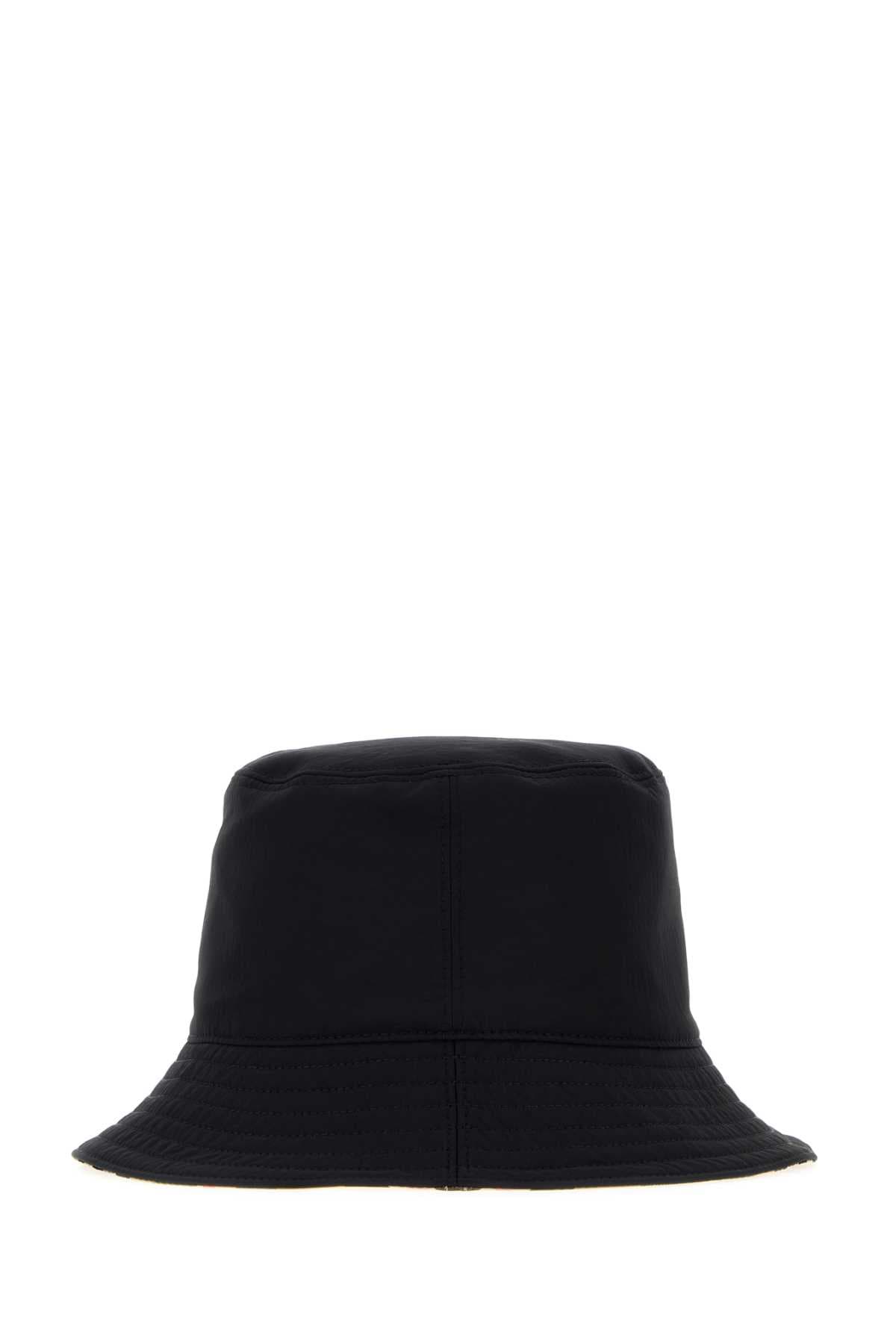 Black nylon bucket hat - мініатюра 2