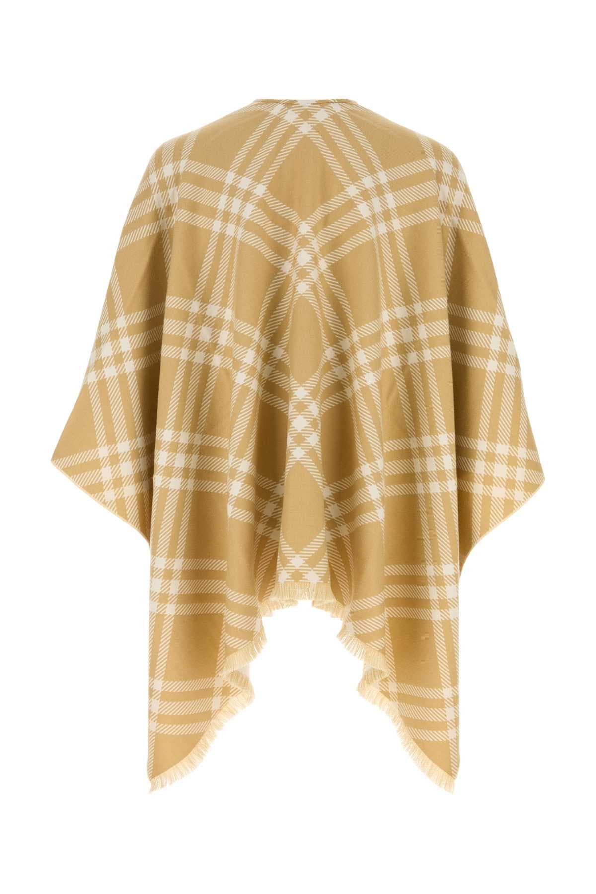 Embroidered wool blend cape - мініатюра 2