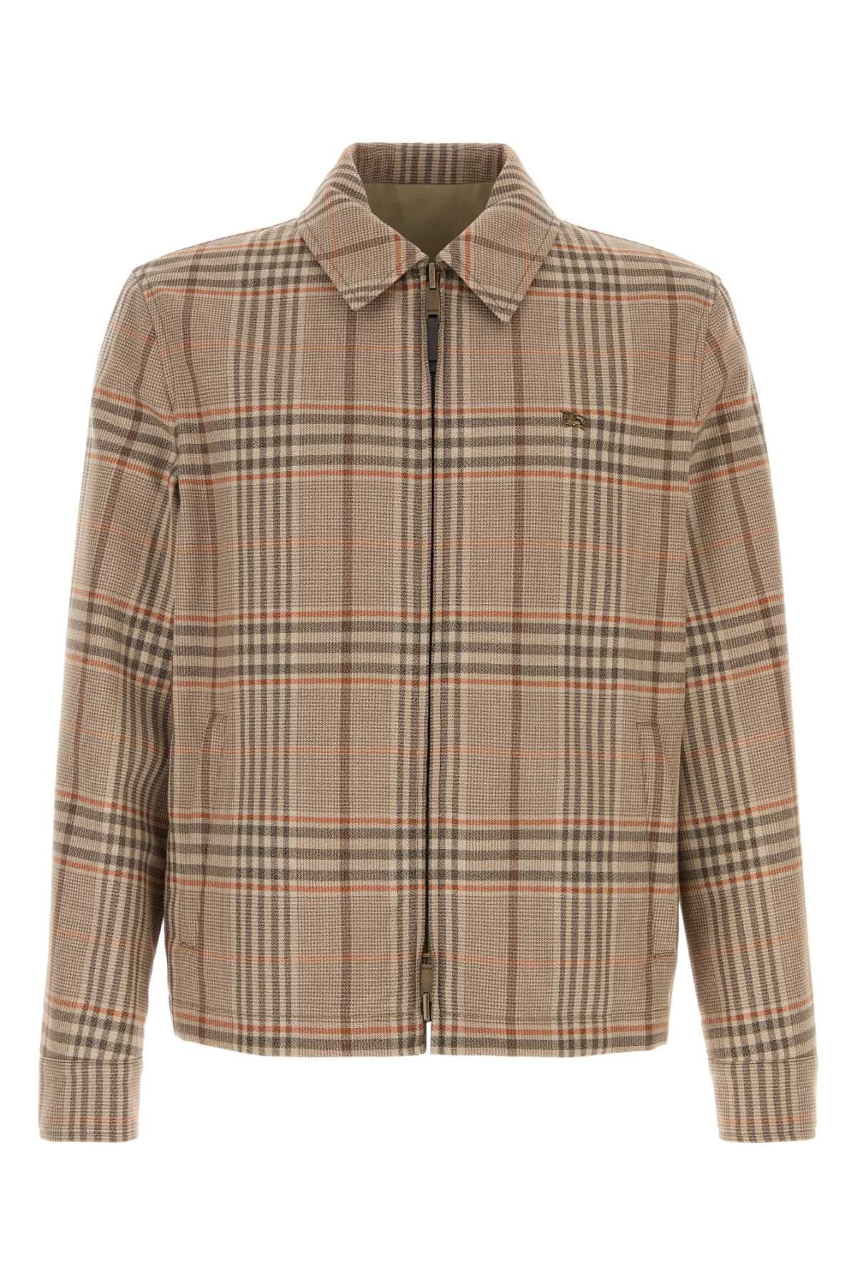 Embroidered wool reversible jacket