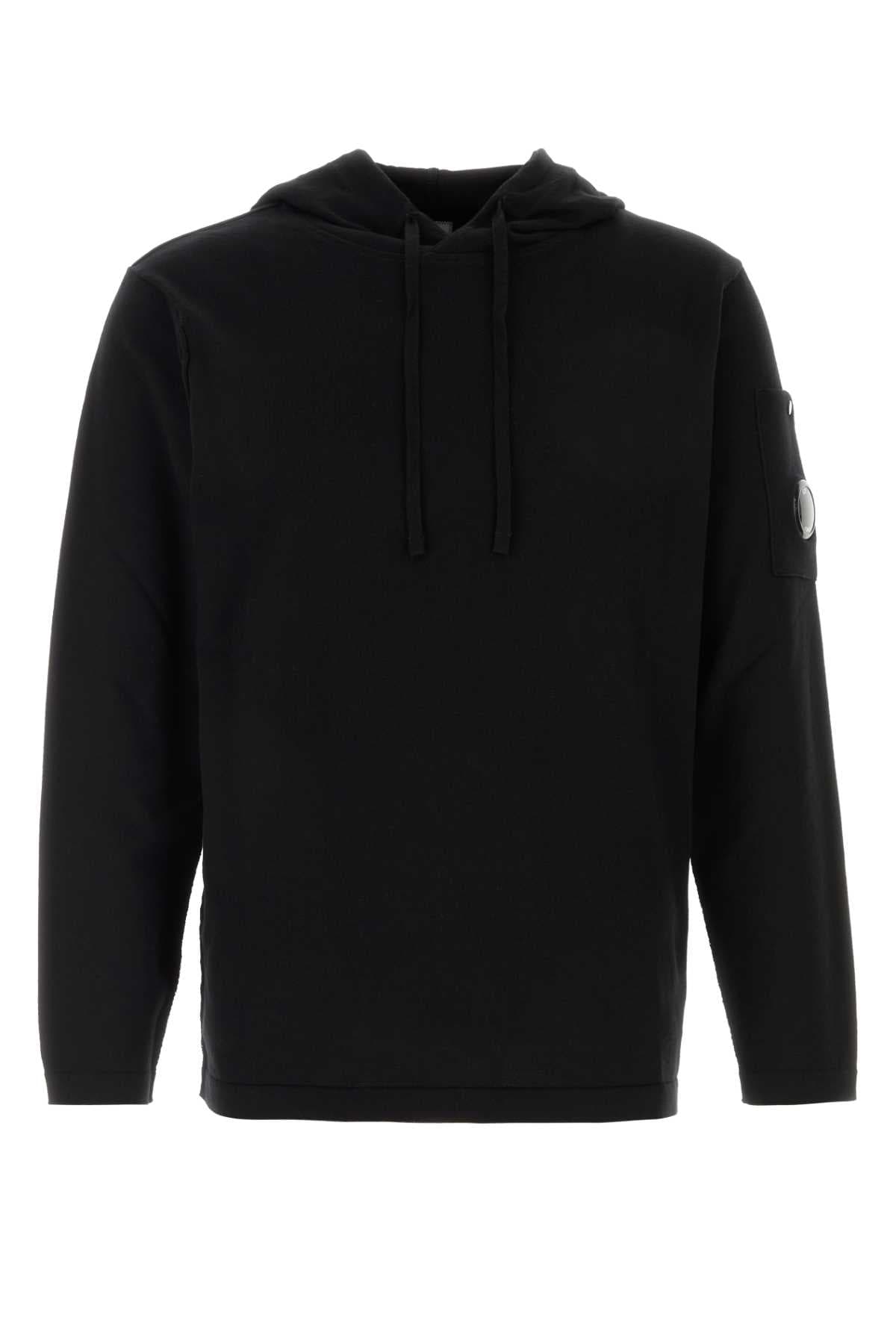 Black knit sweatshirt