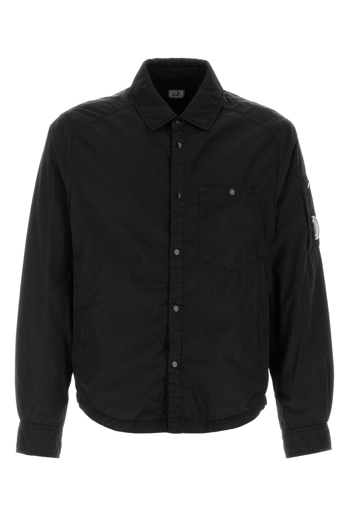 Black nylon padded jacket