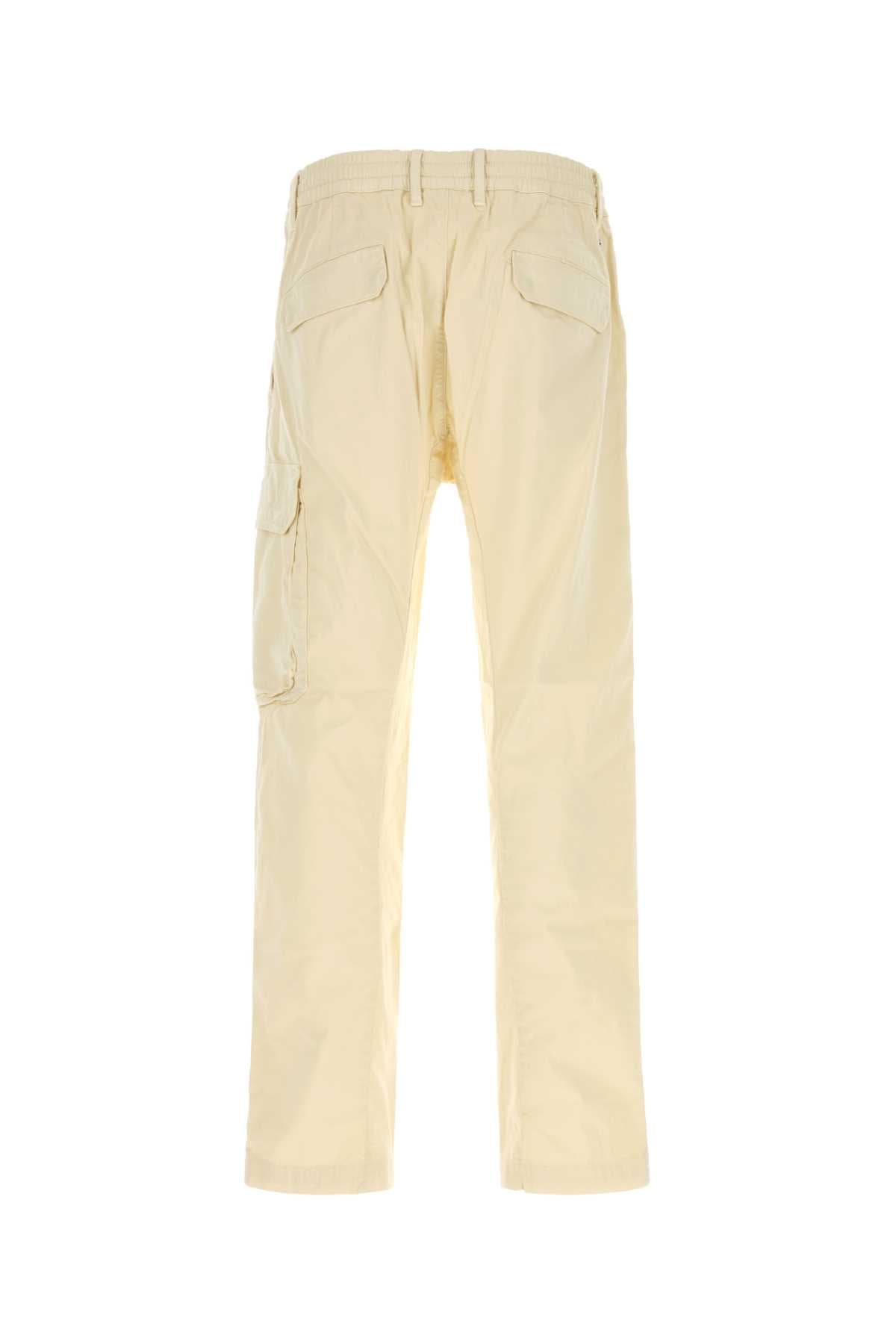 Cream stretch cotton cargo pant - мініатюра 2