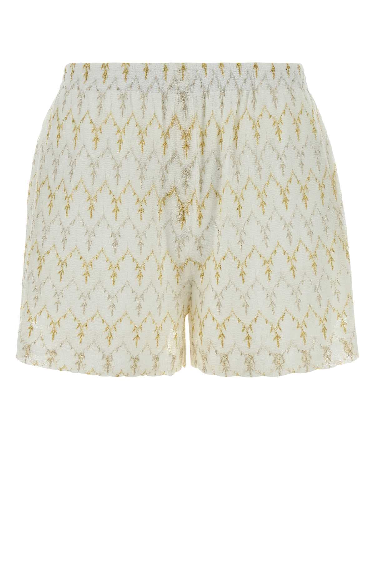 Embroidered lace shorts