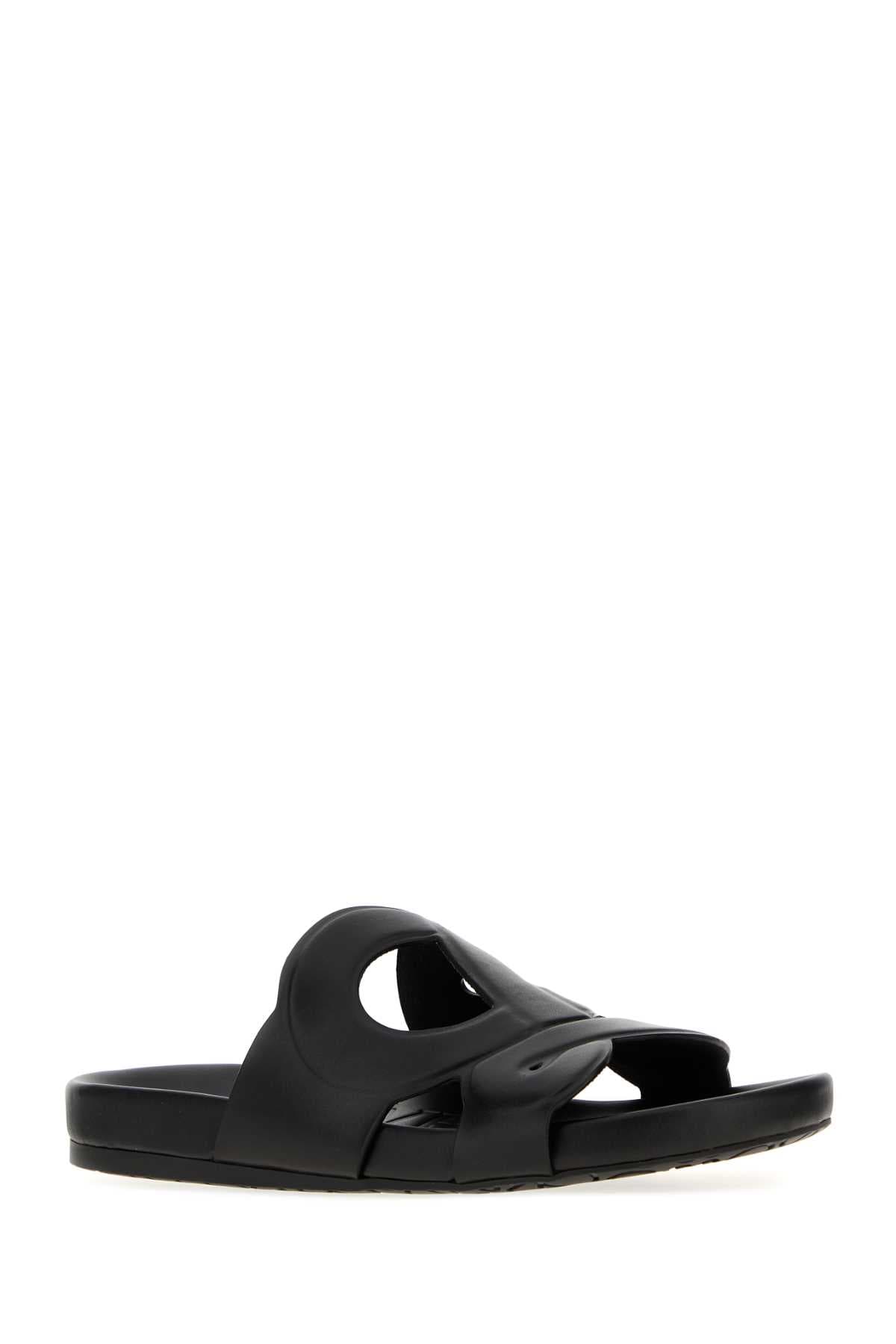 Black leather Paula s Ibiza Ease Monogram slippers - мініатюра 2