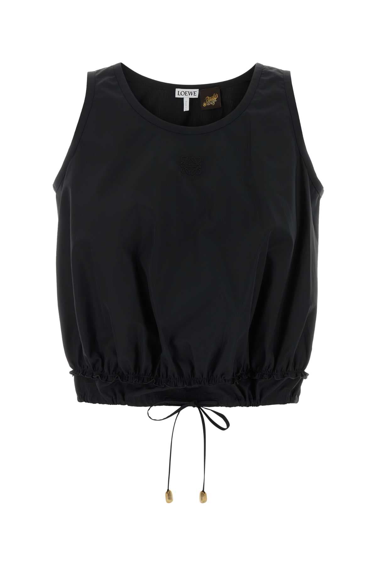 Black poplin Paula s Ibiza top