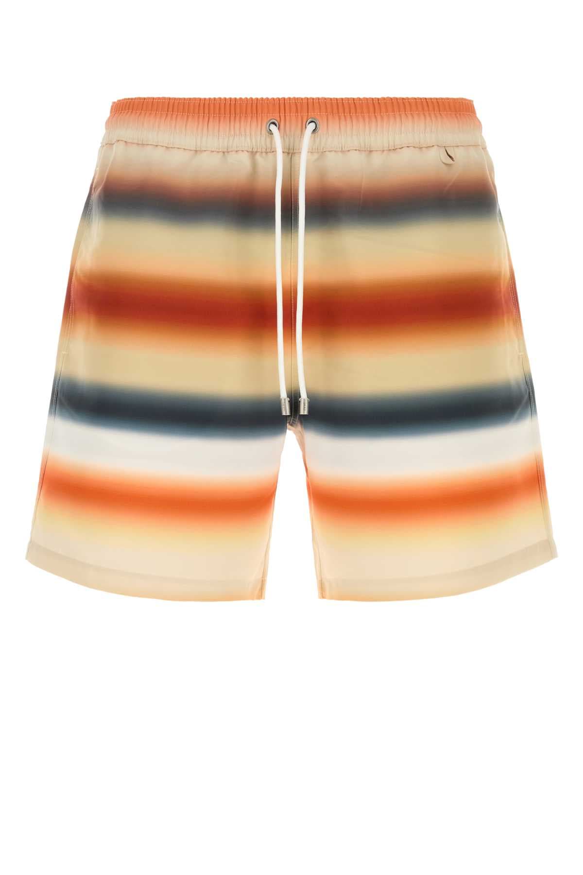 Printed polyester swimming shorts