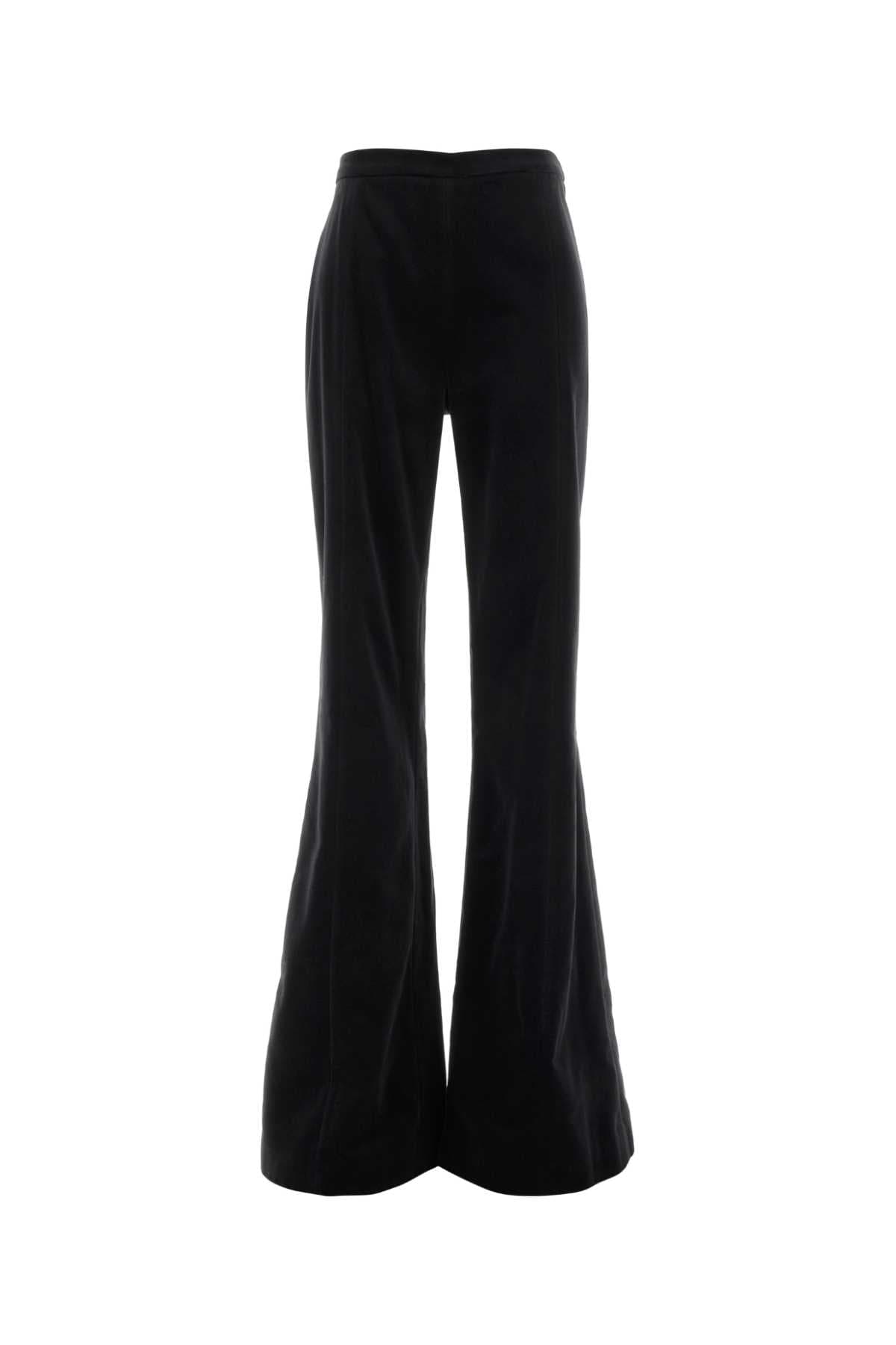 Black velvet pant