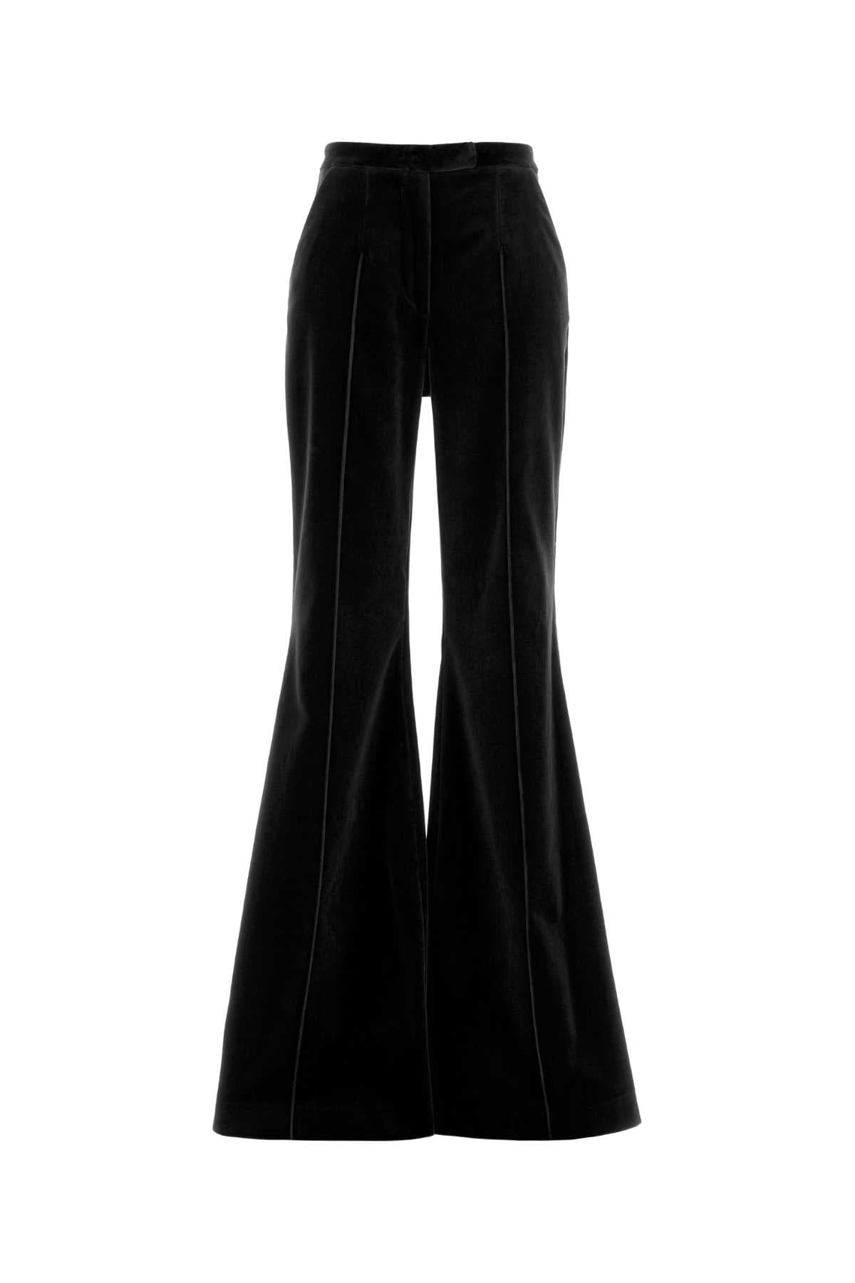 Black velvet pant