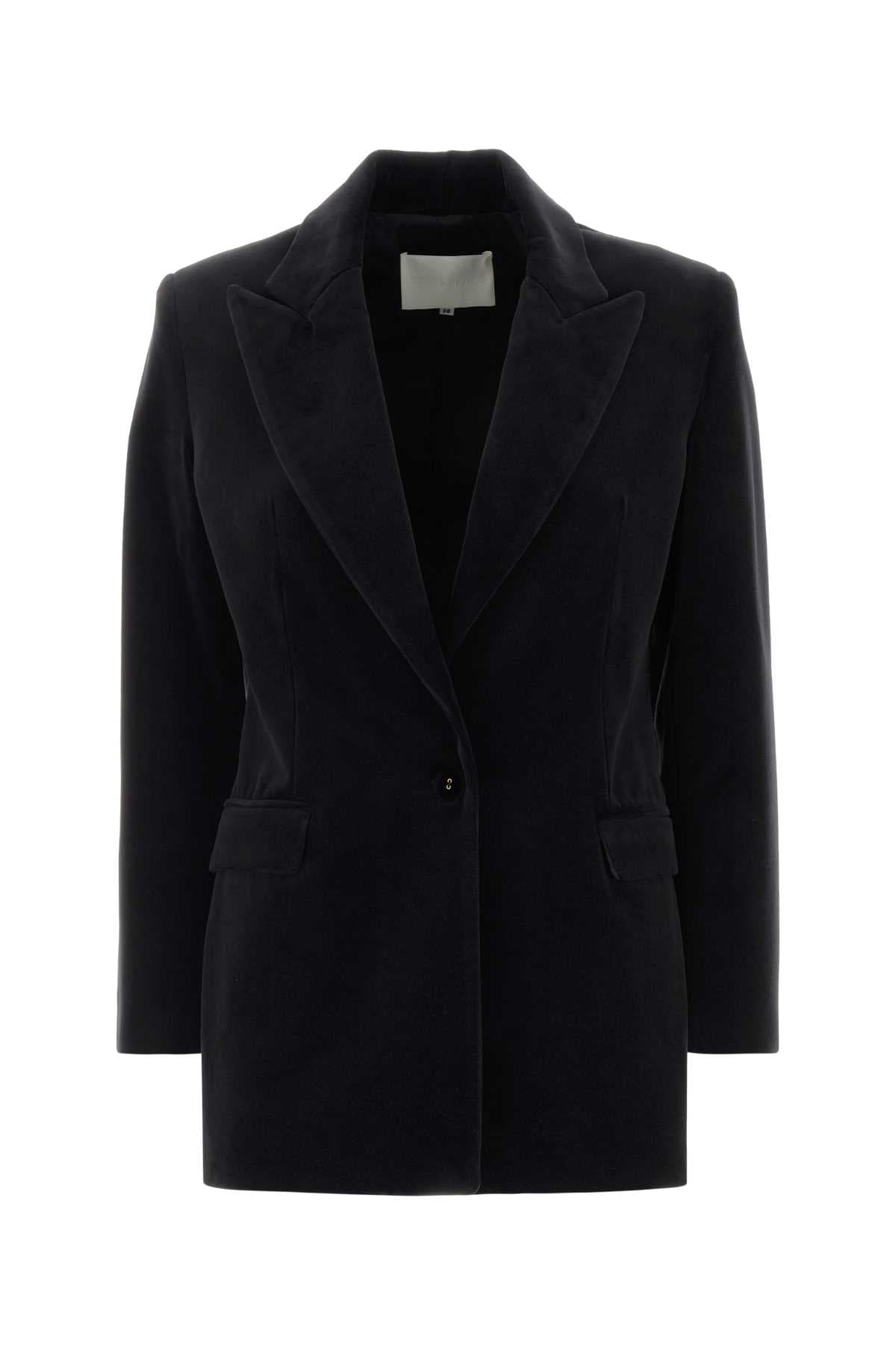 Black velvet blazer