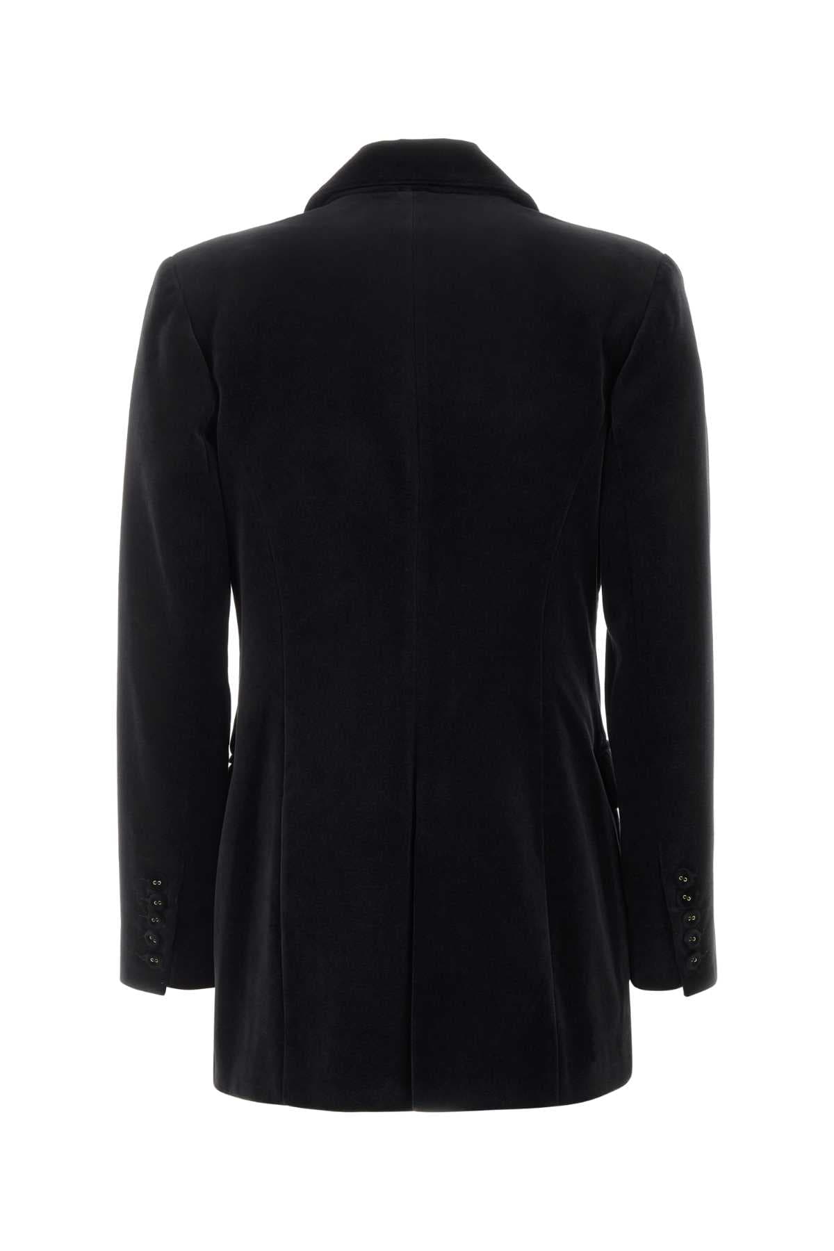 Black velvet blazer - мініатюра 2