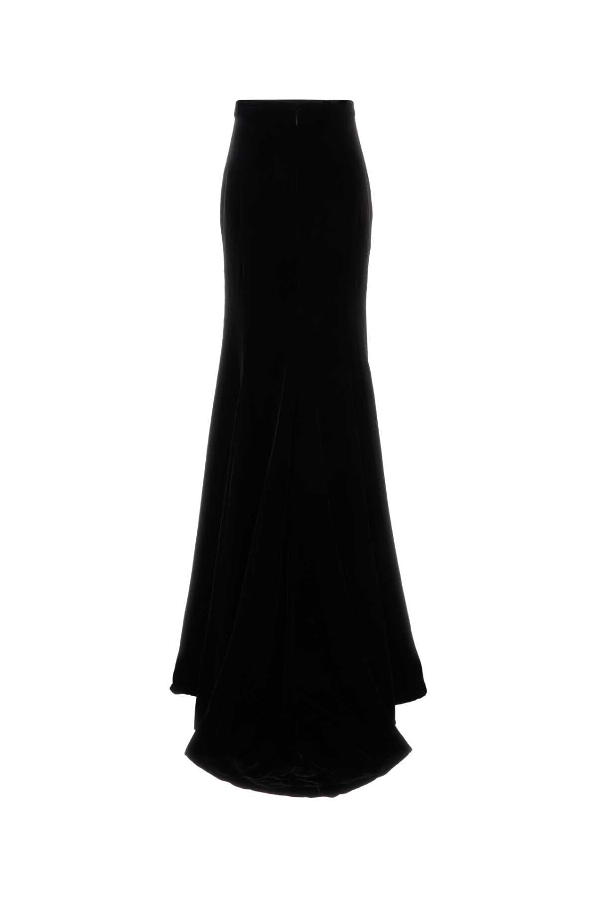 Black velvet skirt - мініатюра 2