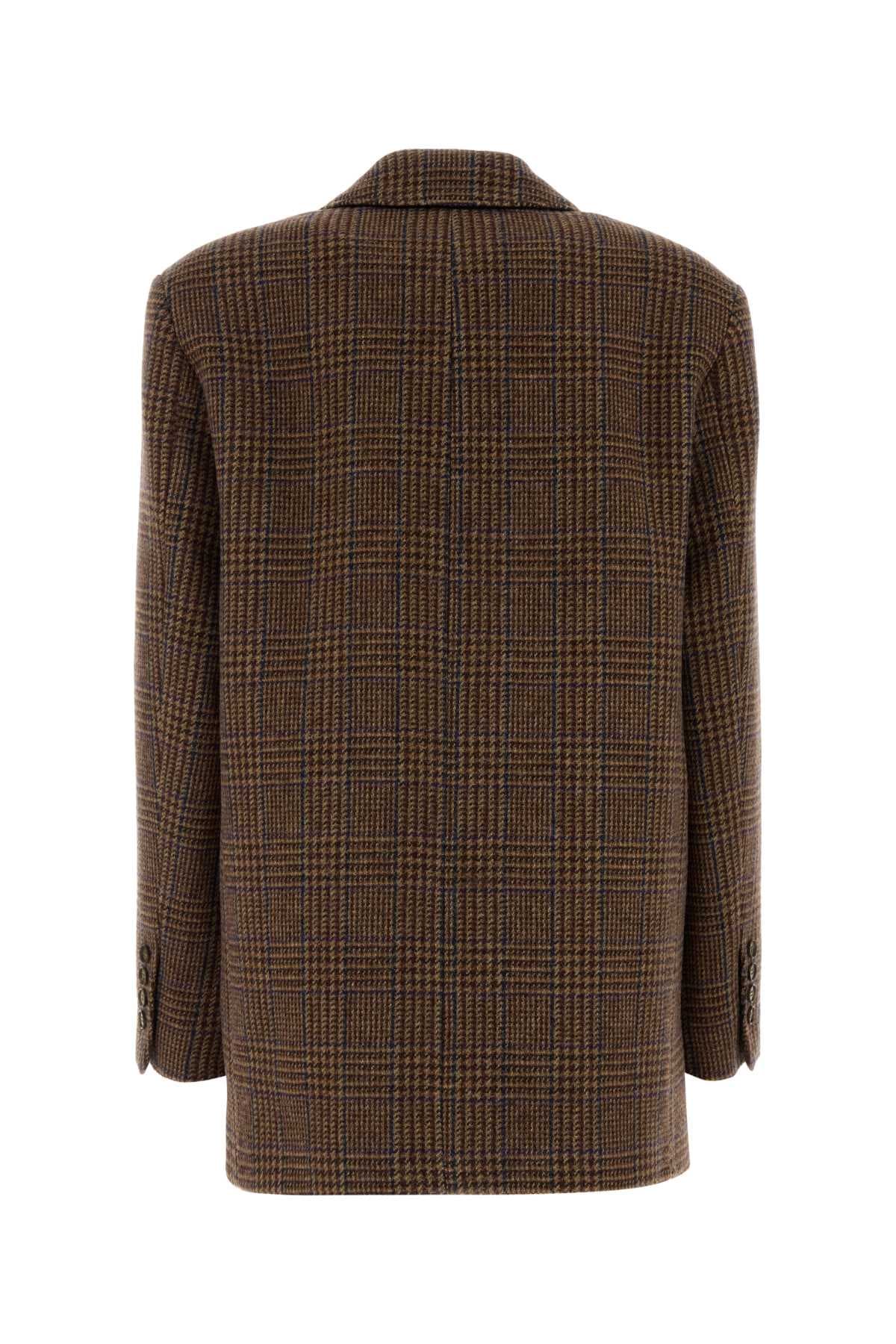 Embroidered flannel blazer - мініатюра 2
